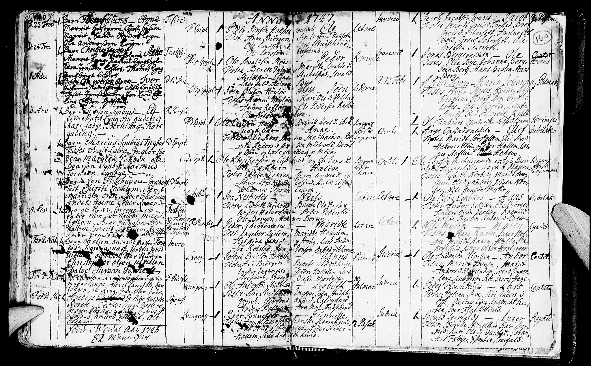 Ministerialprotokoller, klokkerbøker og fødselsregistre - Nord-Trøndelag, SAT/A-1458/723/L0230: Parish register (official) no. 723A01, 1705-1747, p. 160