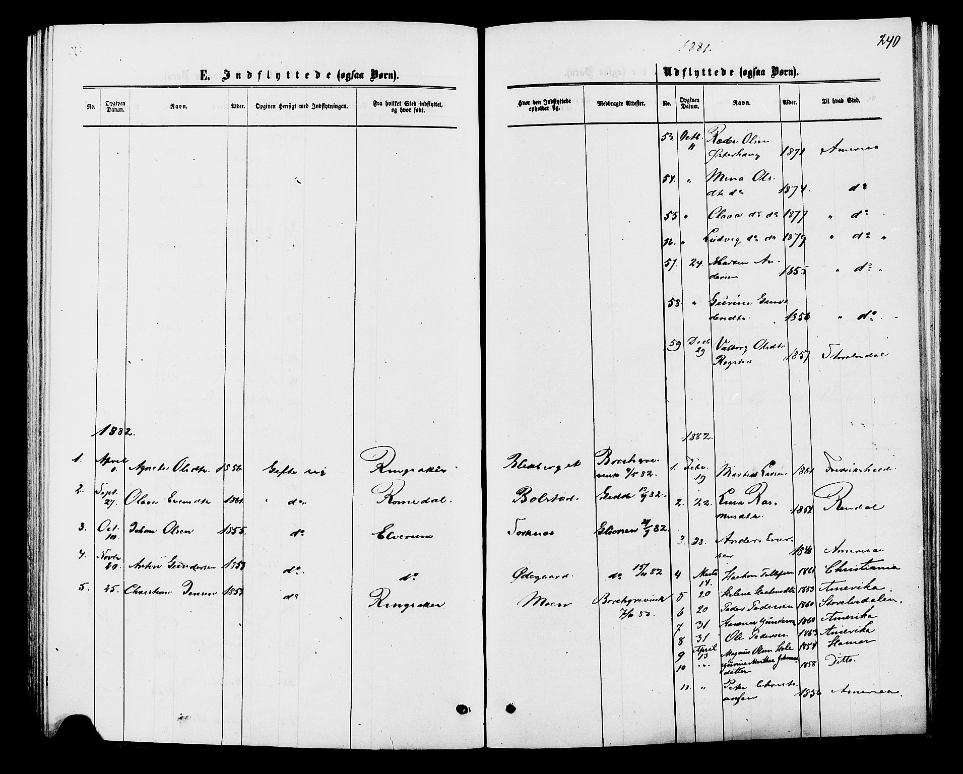 Åmot prestekontor, Hedmark, SAH/PREST-056/H/Ha/Haa/L0009: Parish register (official) no. 9, 1875-1883, p. 240