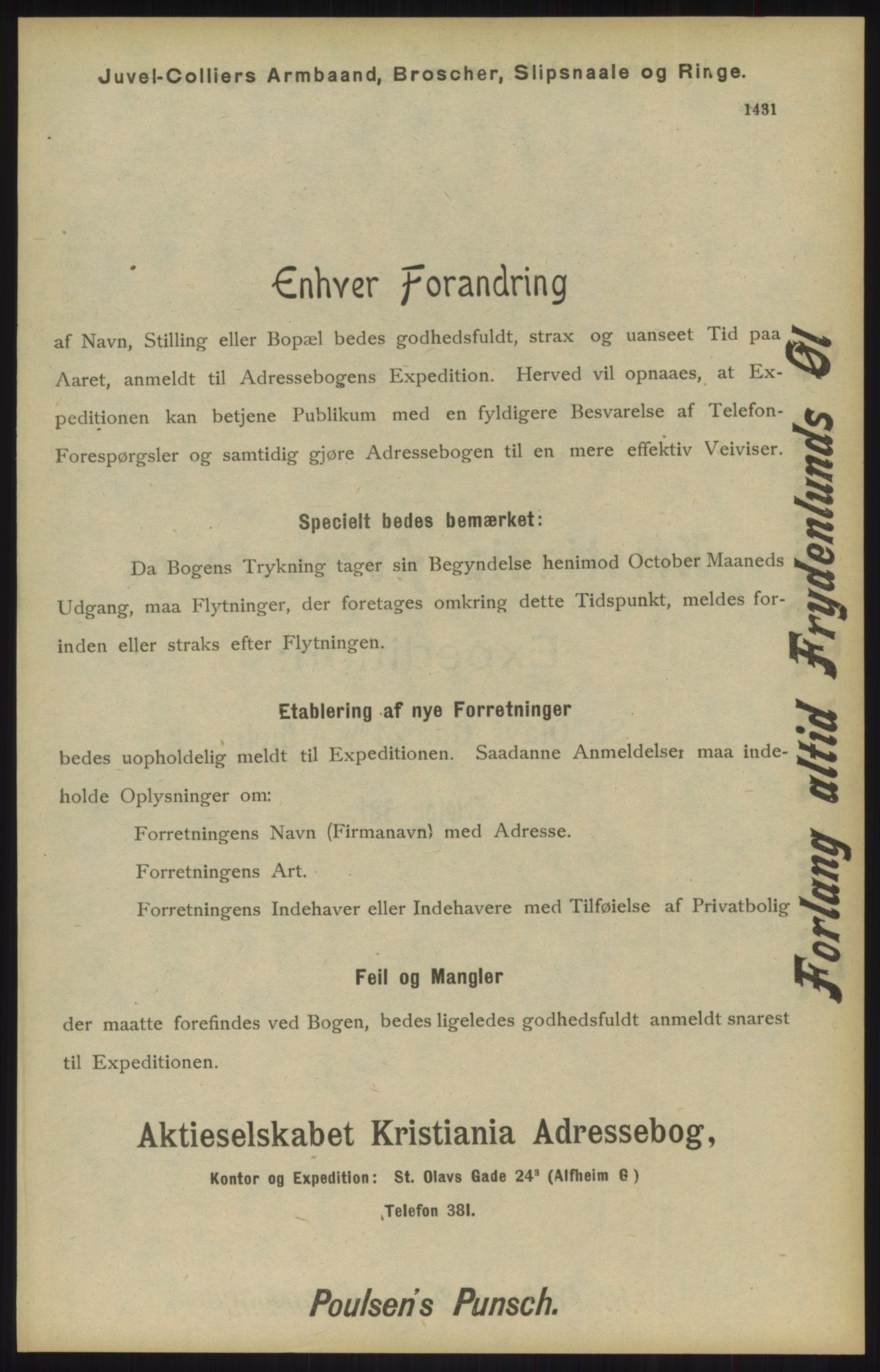 Kristiania/Oslo adressebok, PUBL/-, 1904, p. 1431