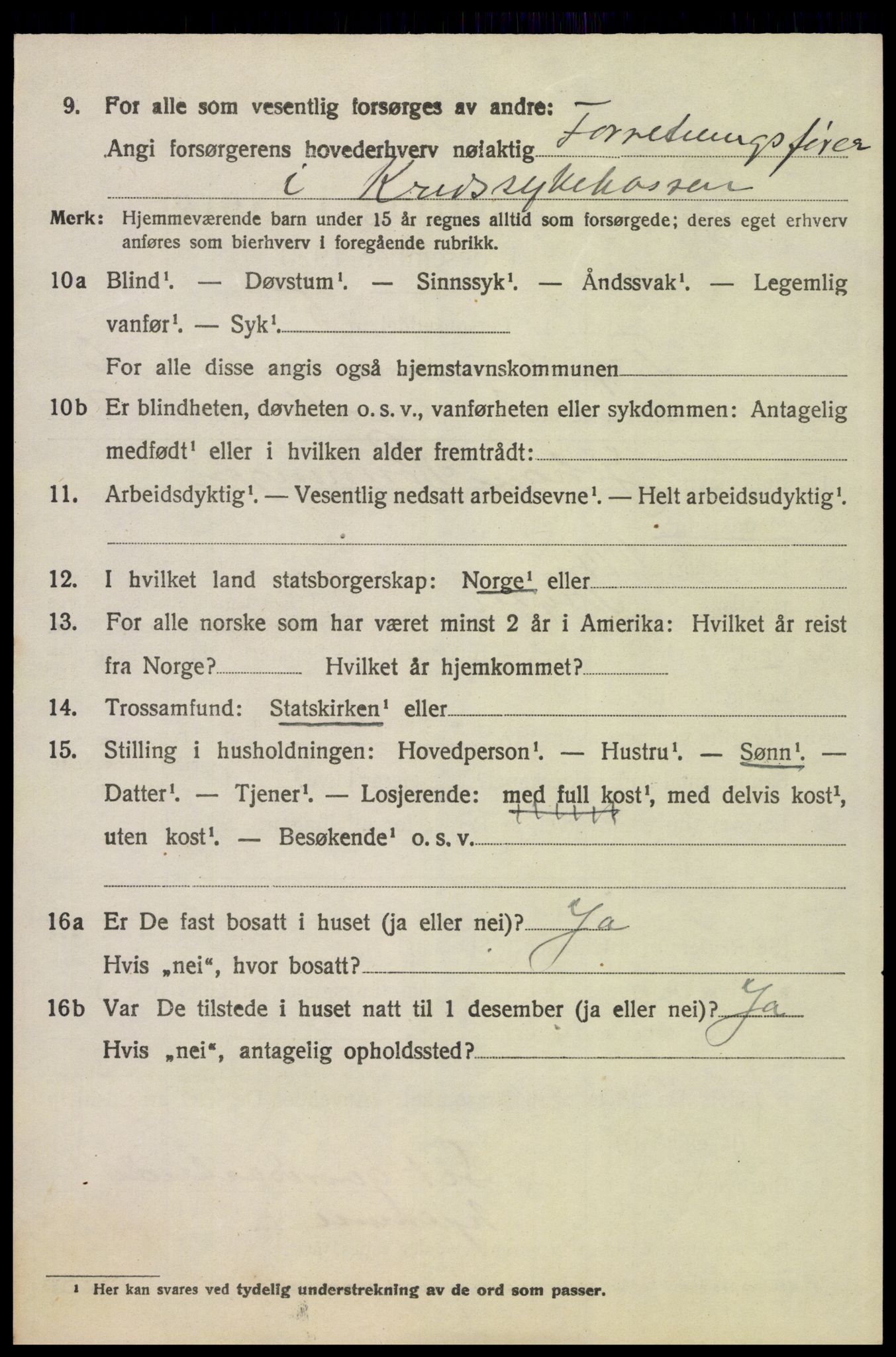 SAH, 1920 census for Trysil, 1920, p. 4576