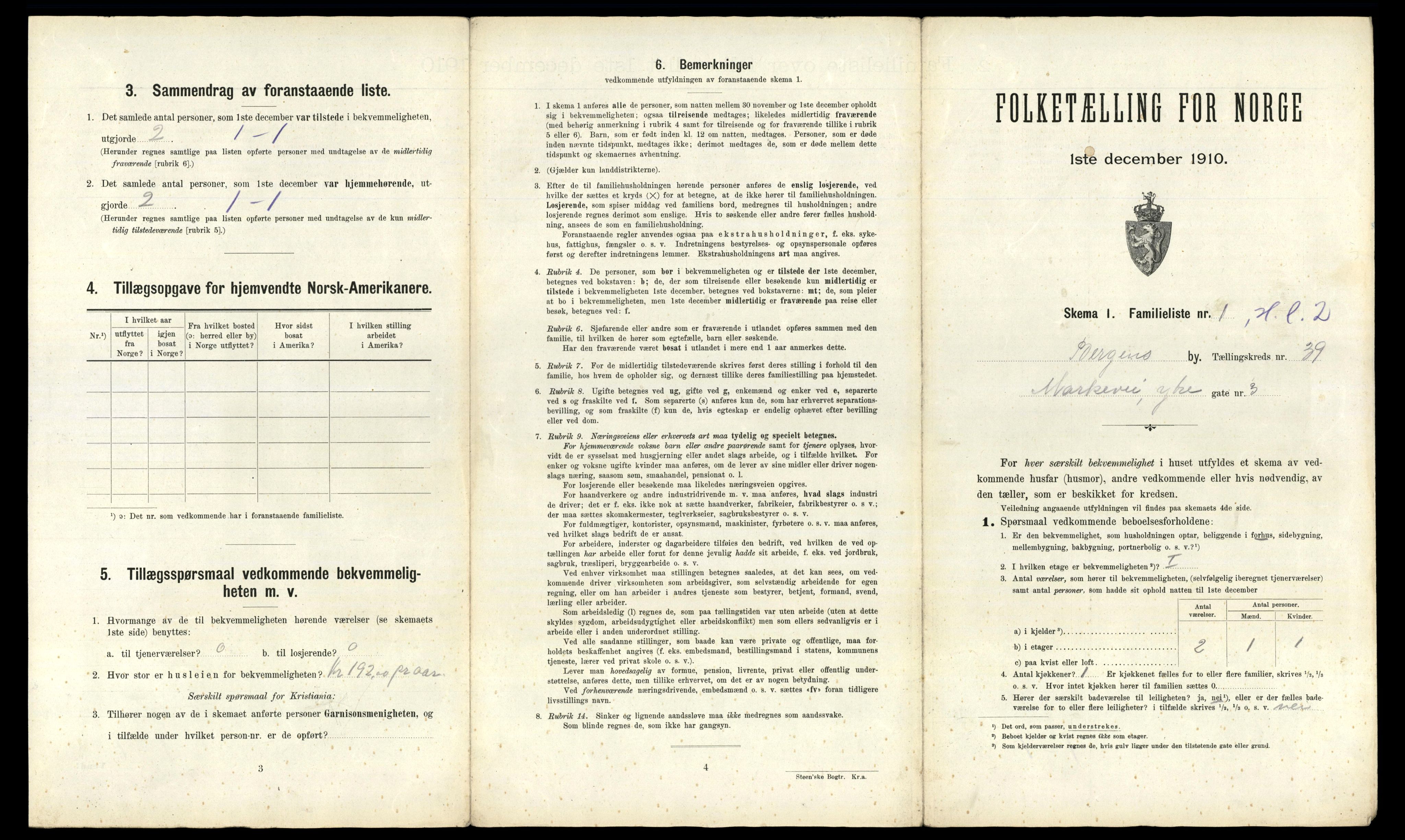 RA, 1910 census for Bergen, 1910, p. 13021