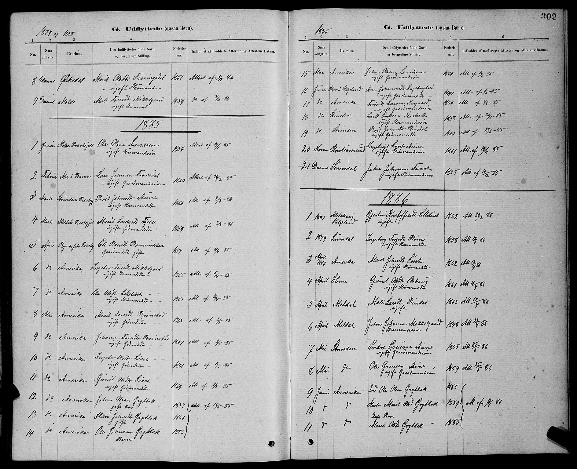 Ministerialprotokoller, klokkerbøker og fødselsregistre - Møre og Romsdal, AV/SAT-A-1454/598/L1077: Parish register (copy) no. 598C02, 1879-1891, p. 302