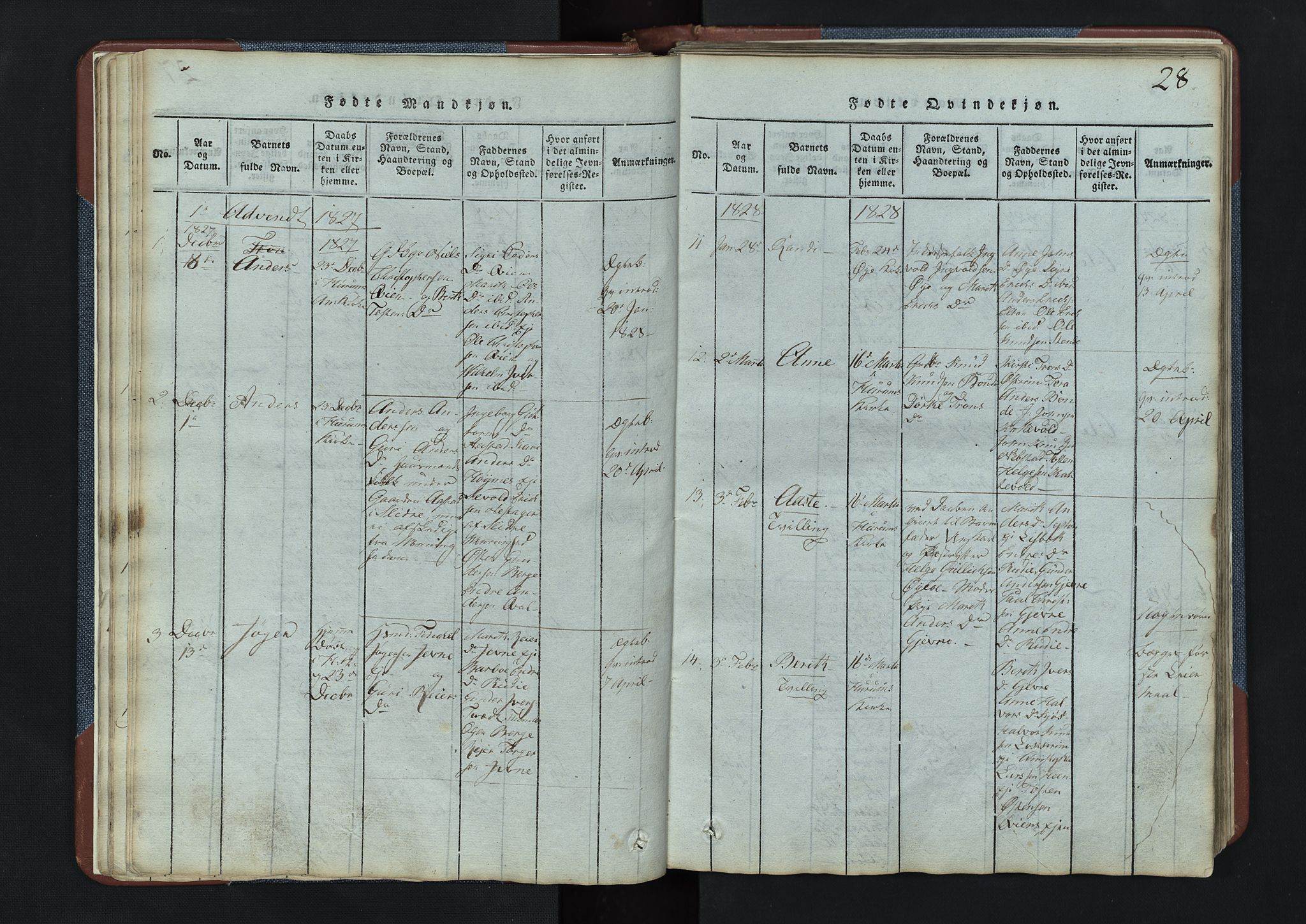 Vang prestekontor, Valdres, AV/SAH-PREST-140/H/Hb/L0003: Parish register (copy) no. 3, 1814-1892, p. 28