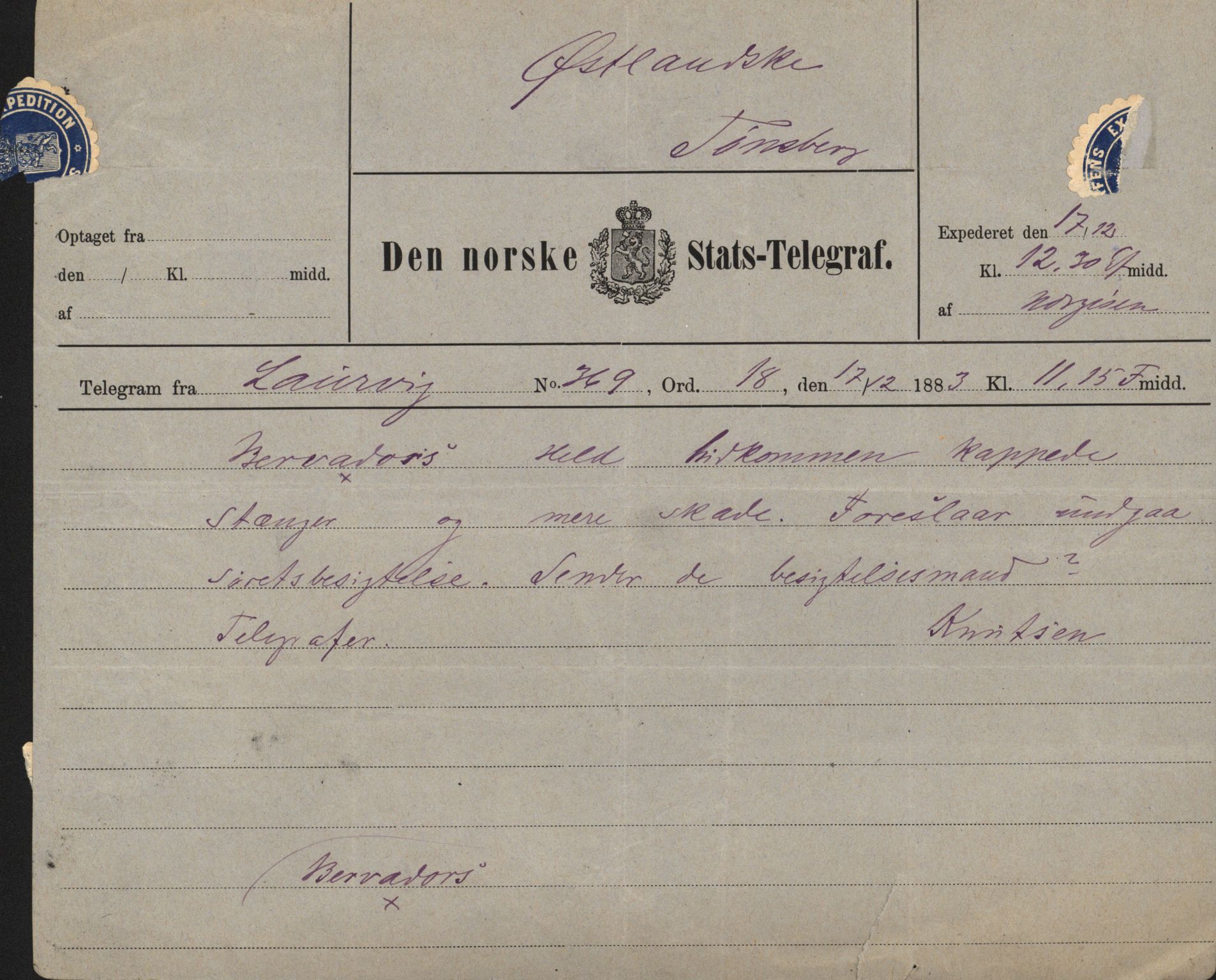 Pa 63 - Østlandske skibsassuranceforening, VEMU/A-1079/G/Ga/L0016/0003: Havaridokumenter / Triton, Bervadors Held, Anastasia, Amicitia, 1883, p. 68