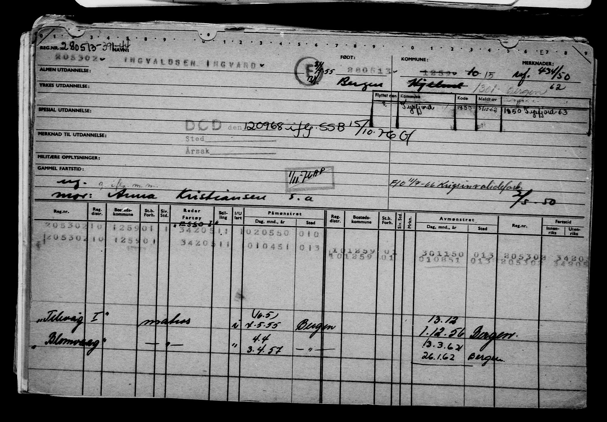 Direktoratet for sjømenn, AV/RA-S-3545/G/Gb/L0112: Hovedkort, 1913, p. 892