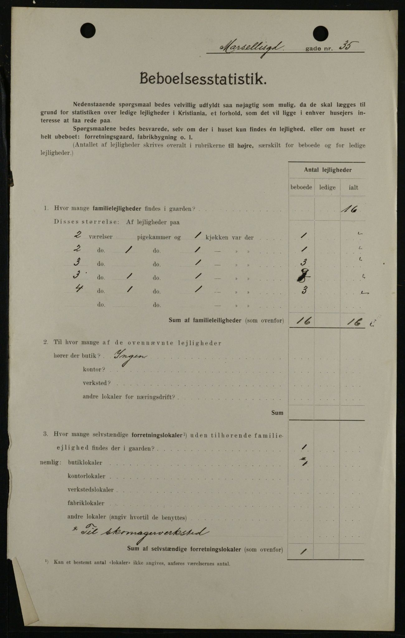 OBA, Municipal Census 1908 for Kristiania, 1908, p. 58004