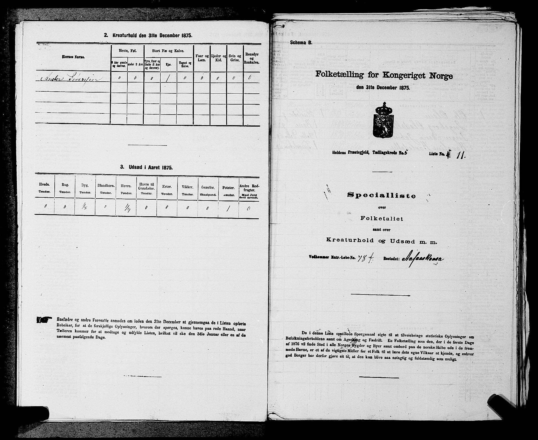 SAKO, 1875 census for 0819P Holla, 1875, p. 626