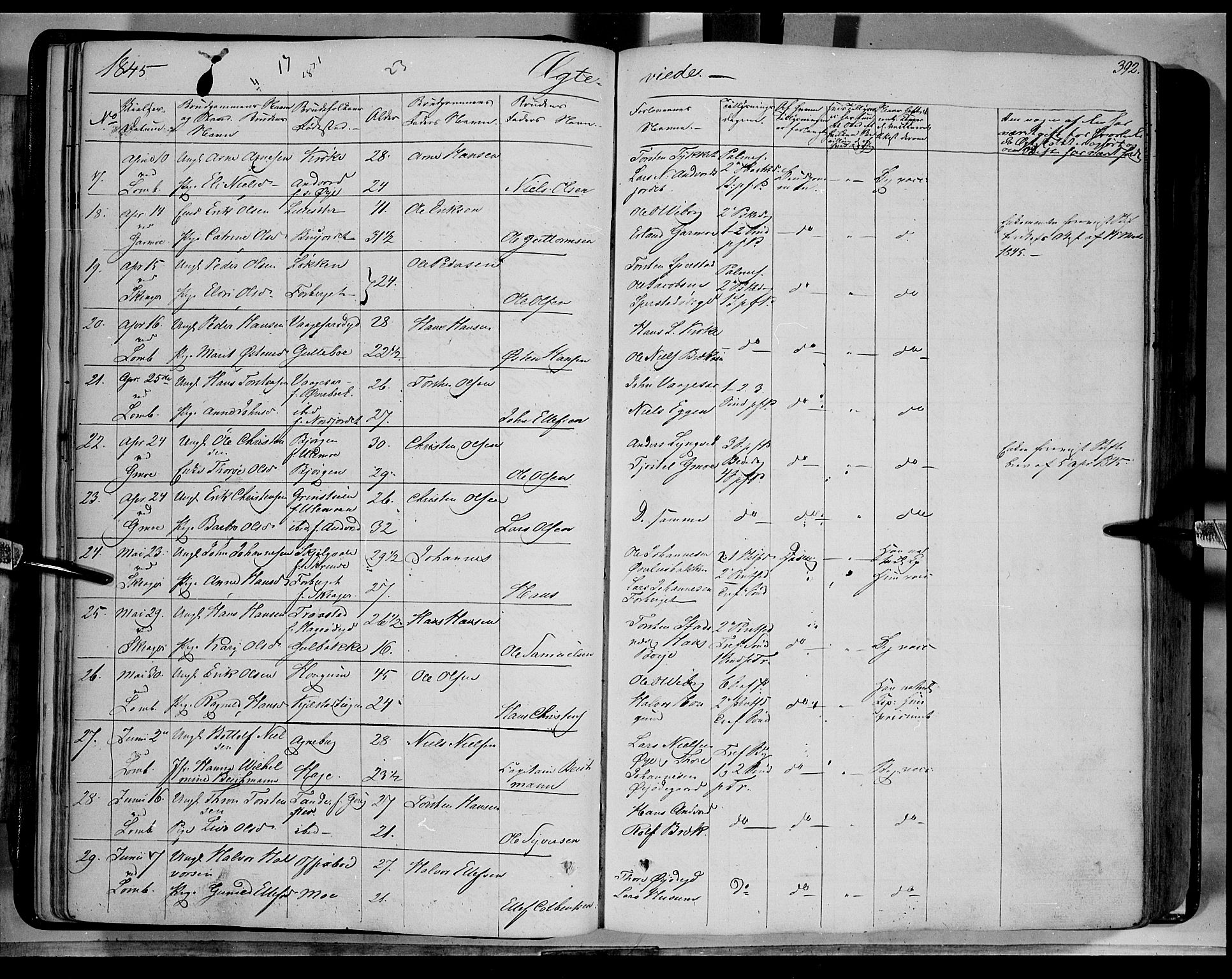 Lom prestekontor, SAH/PREST-070/K/L0006: Parish register (official) no. 6B, 1837-1863, p. 392