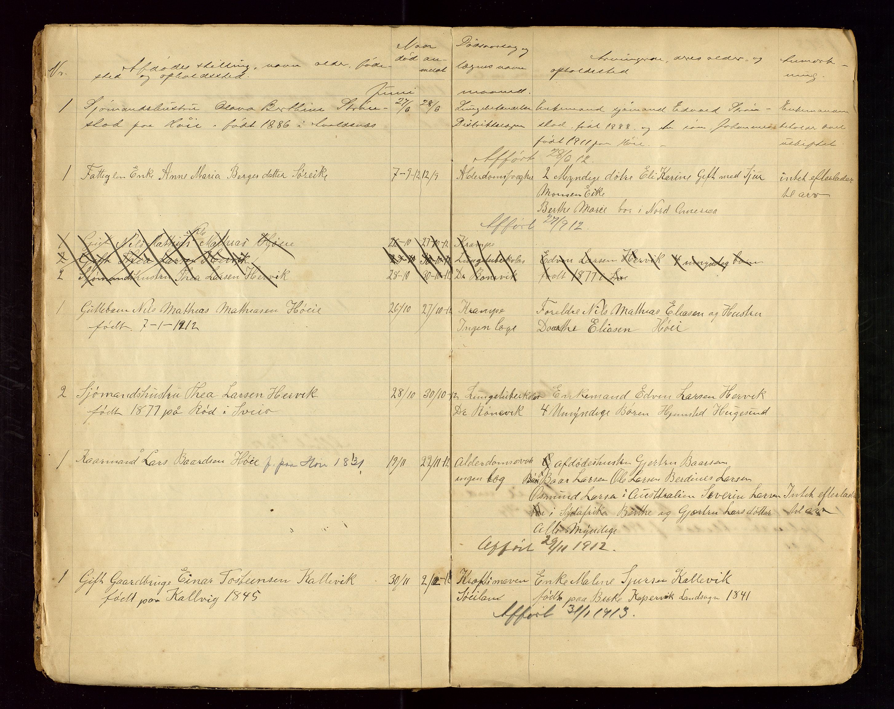 Avaldsnes lensmannskontor, AV/SAST-A-100286/Gga/L0001: Dødsfallsprotokoll for Avaldsnes prestegjeld og Kopervik sokn, 1897-1916