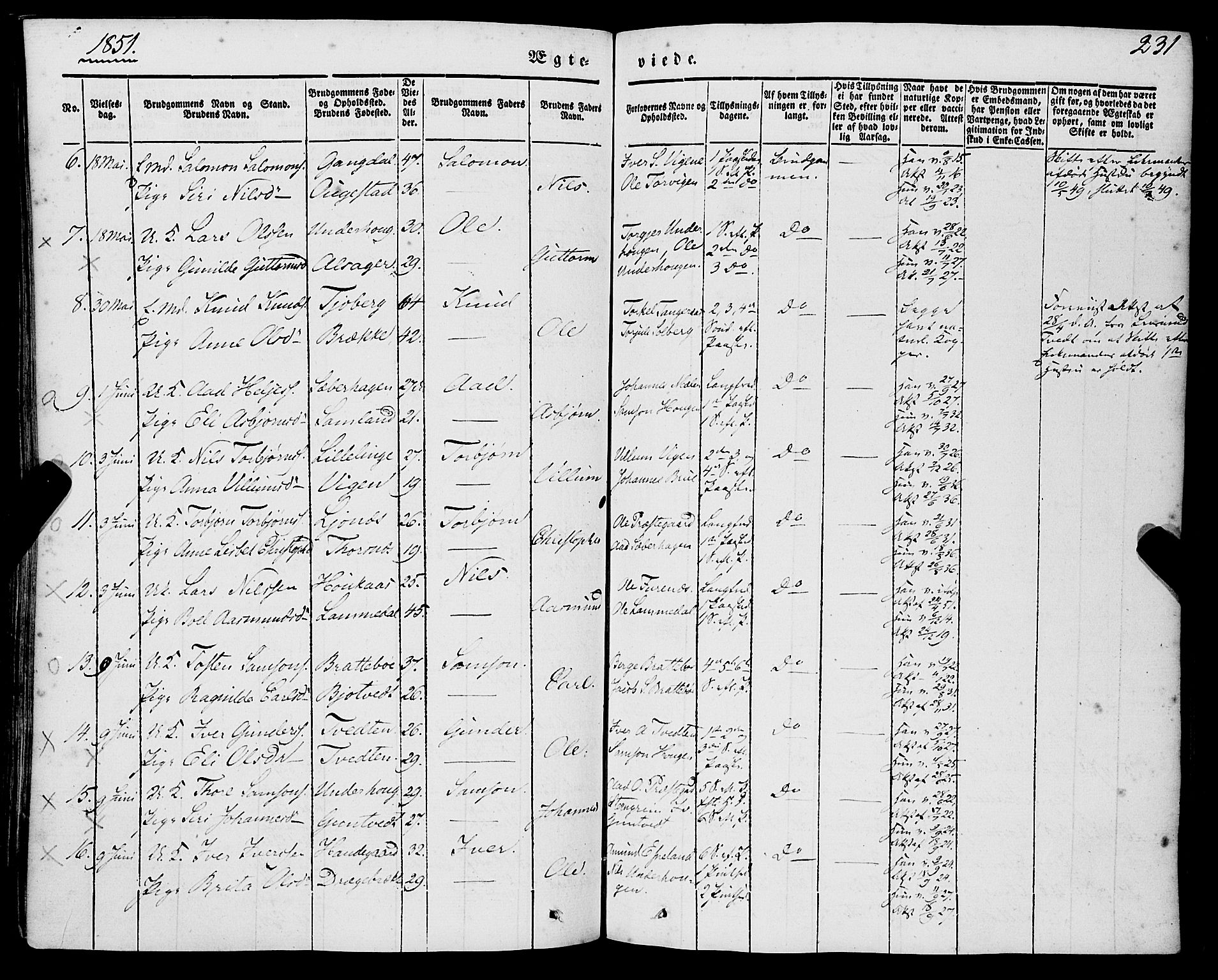 Strandebarm sokneprestembete, AV/SAB-A-78401/H/Haa: Parish register (official) no. A 7, 1844-1872, p. 231