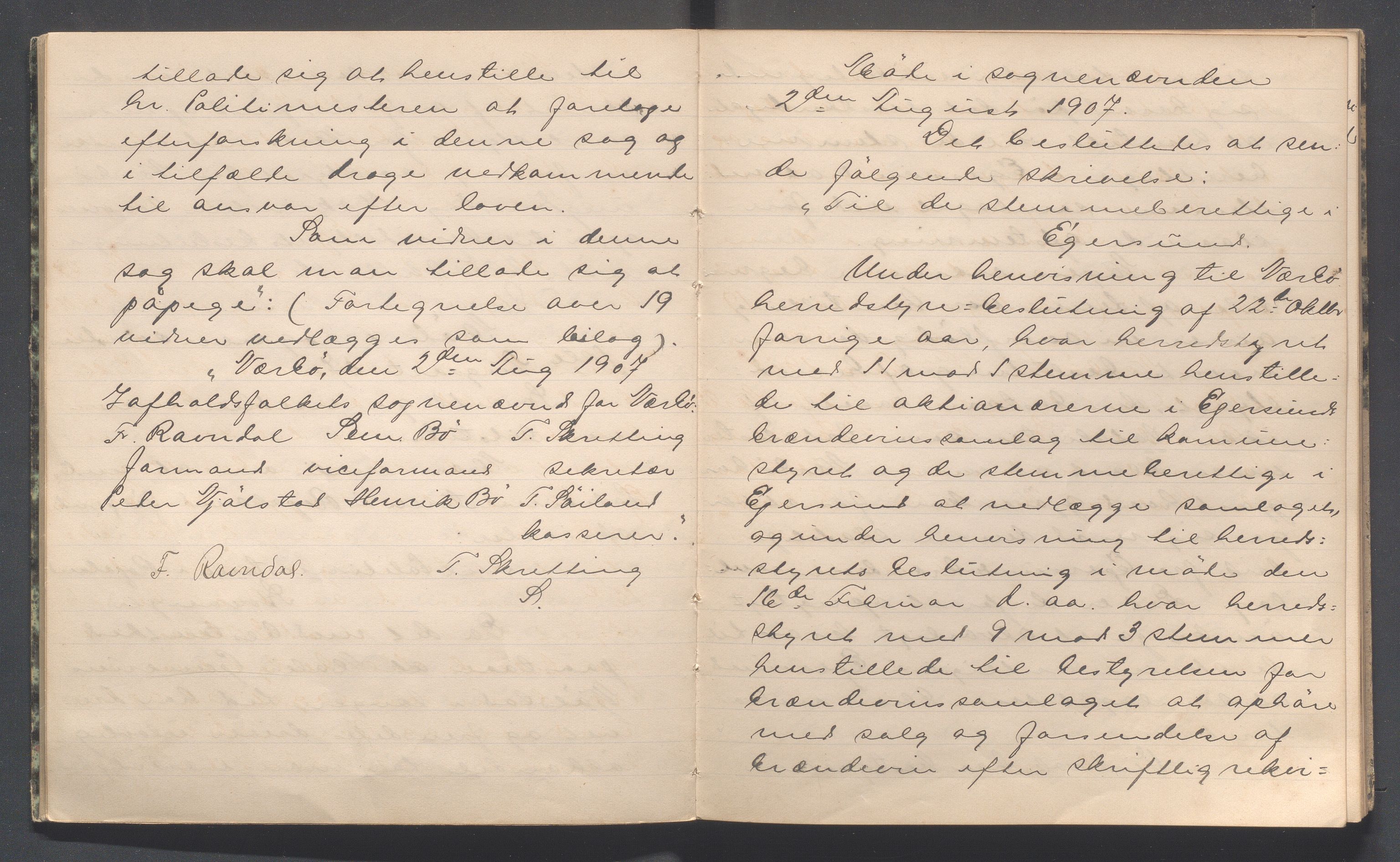 Hå kommune - PA 014 Afholdsfolkets soknenemnd for Nærbø, IKAR/K-102221/A/L0001: Møtebok, 1906-1912, p. 12