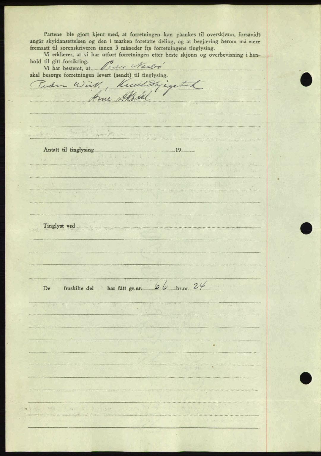 Romsdal sorenskriveri, AV/SAT-A-4149/1/2/2C: Mortgage book no. A15, 1943-1944, Diary no: : 75/1944