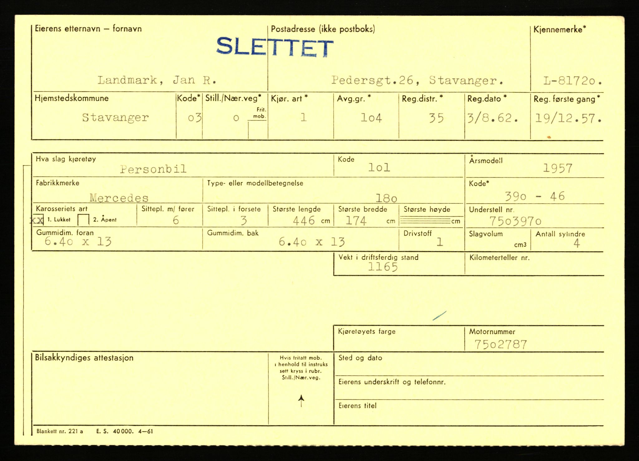 Stavanger trafikkstasjon, AV/SAST-A-101942/0/F/L0071: L-80500 - L-82199, 1930-1971, p. 2067