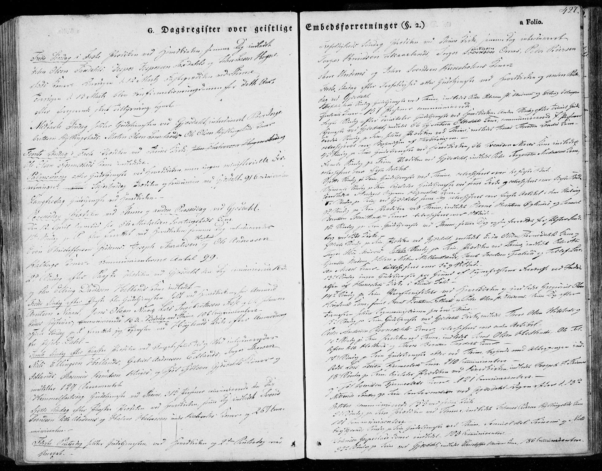 Lye sokneprestkontor, AV/SAST-A-101794/001/30BA/L0004: Parish register (official) no. A 4, 1826-1841, p. 427