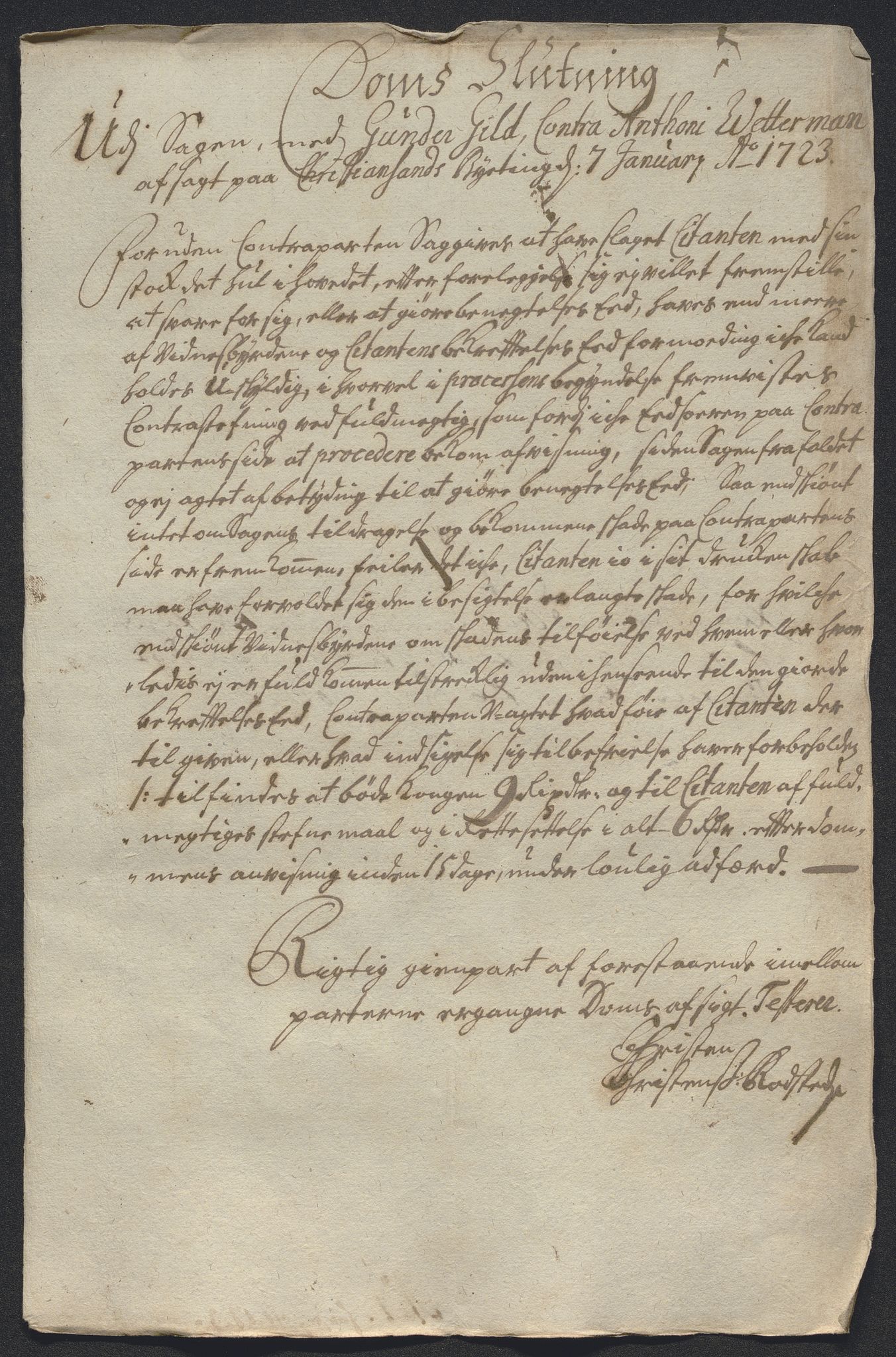 Rentekammeret inntil 1814, Reviderte regnskaper, Byregnskaper, AV/RA-EA-4066/R/Rm/L0286: [M19] Sikt og sakefall, 1719-1727, p. 245