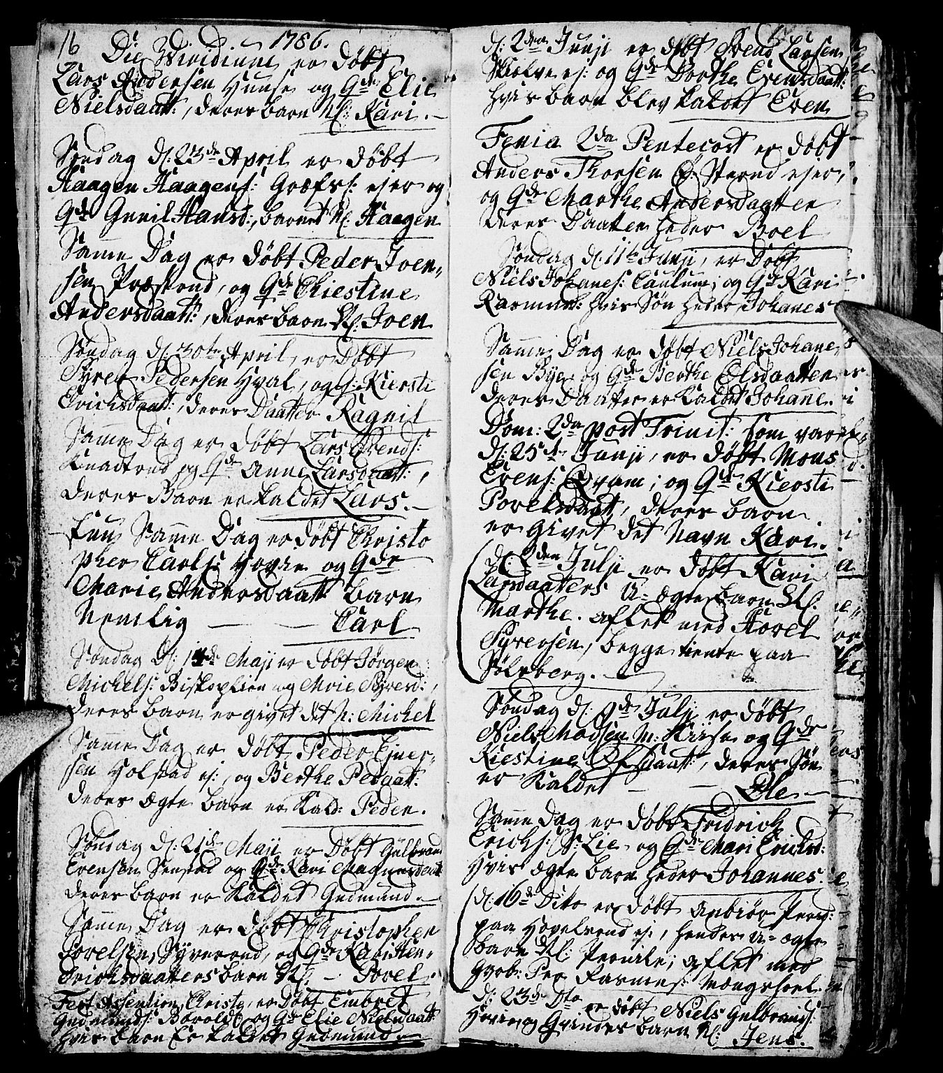 Nes prestekontor, Hedmark, AV/SAH-PREST-020/L/La/L0002: Parish register (copy) no. 2, 1785-1813, p. 16-17