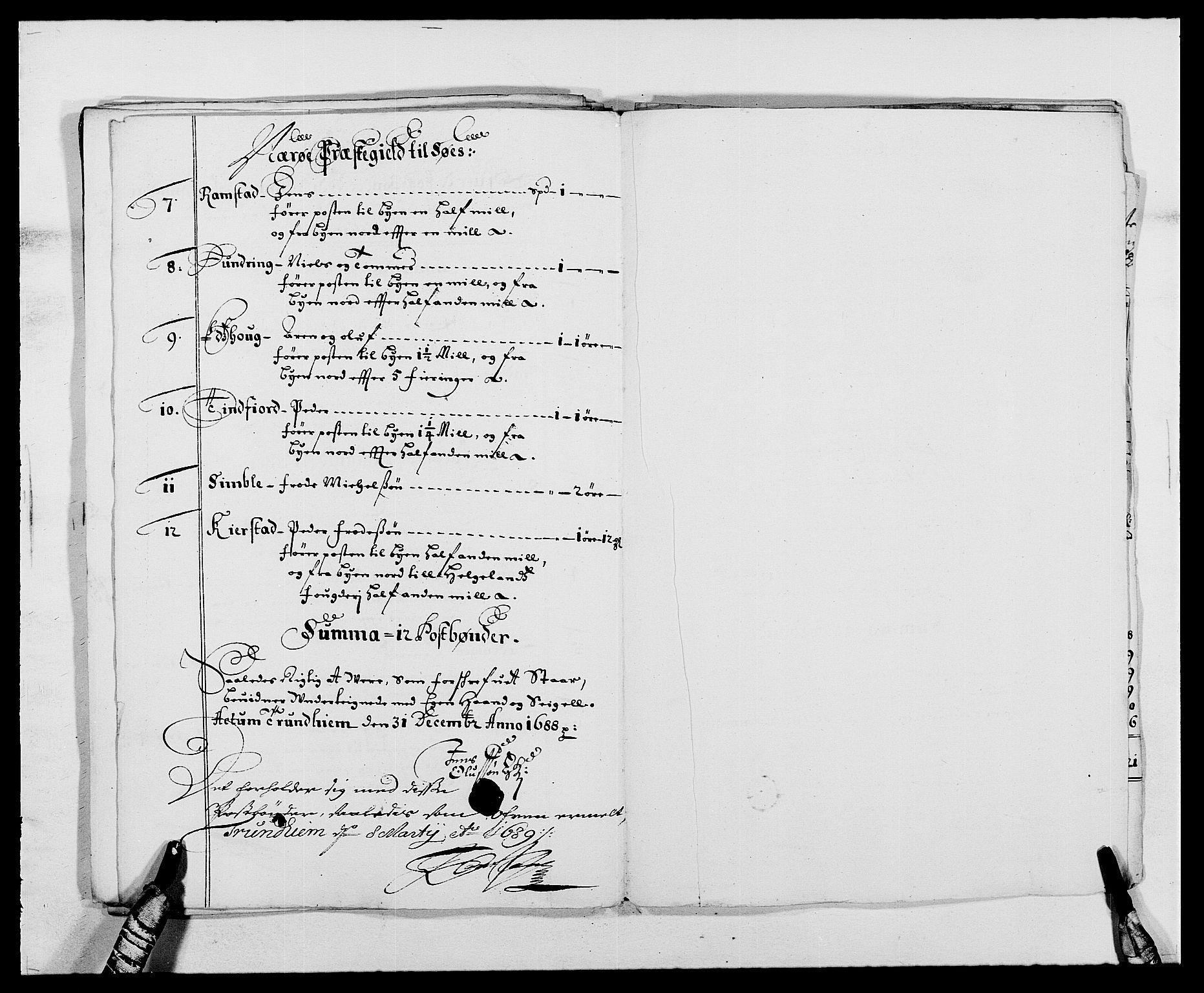 Rentekammeret inntil 1814, Reviderte regnskaper, Fogderegnskap, RA/EA-4092/R64/L4422: Fogderegnskap Namdal, 1687-1689, p. 185