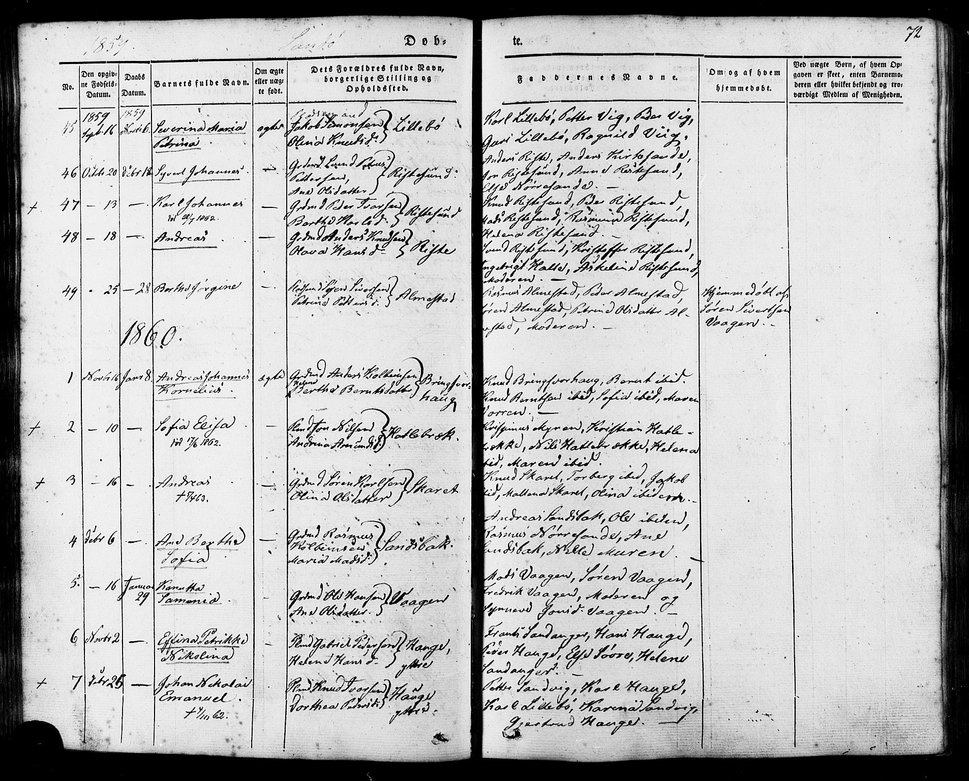 Ministerialprotokoller, klokkerbøker og fødselsregistre - Møre og Romsdal, AV/SAT-A-1454/503/L0034: Parish register (official) no. 503A02, 1841-1884, p. 72