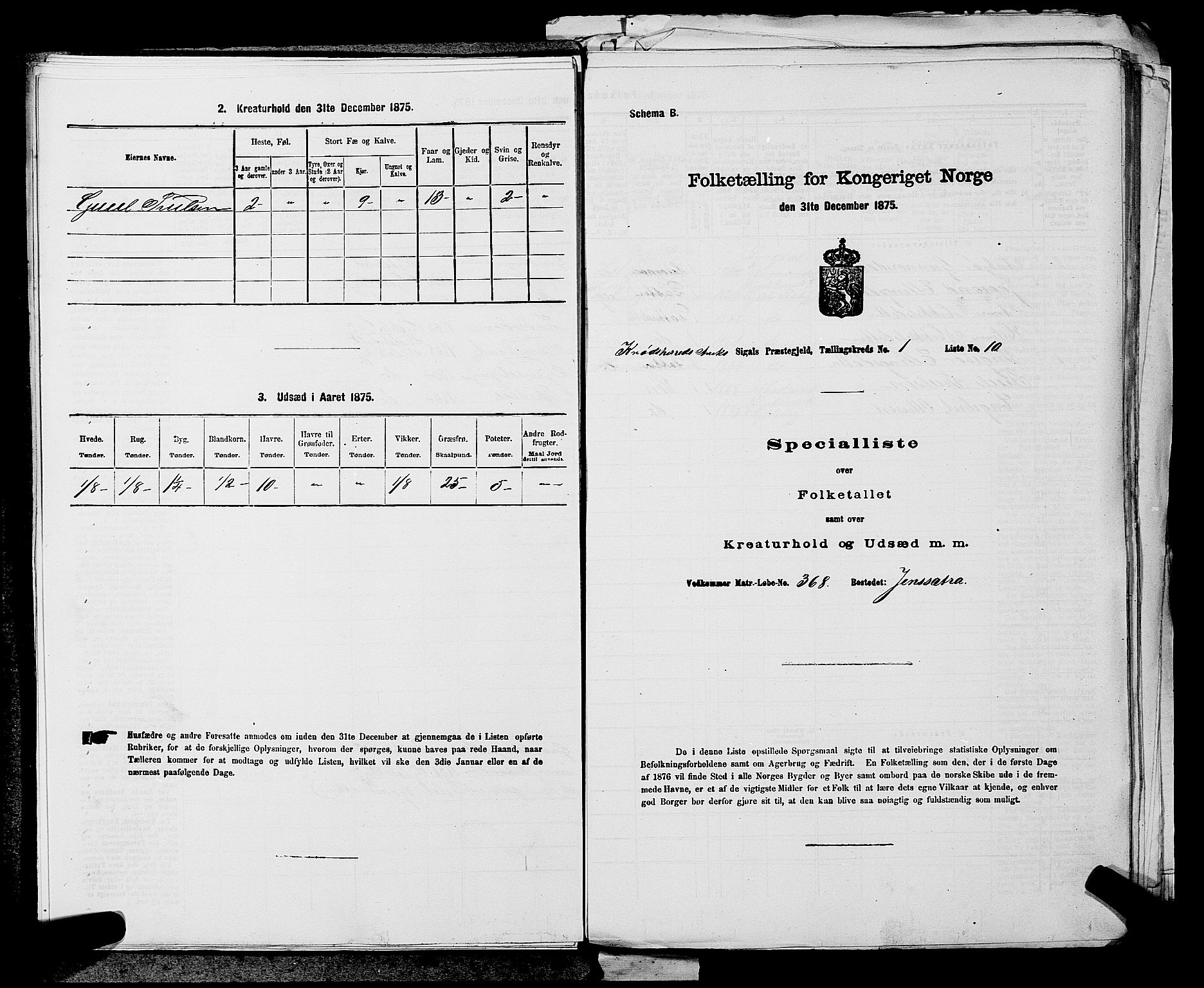 SAKO, 1875 census for 0621P Sigdal, 1875, p. 1186