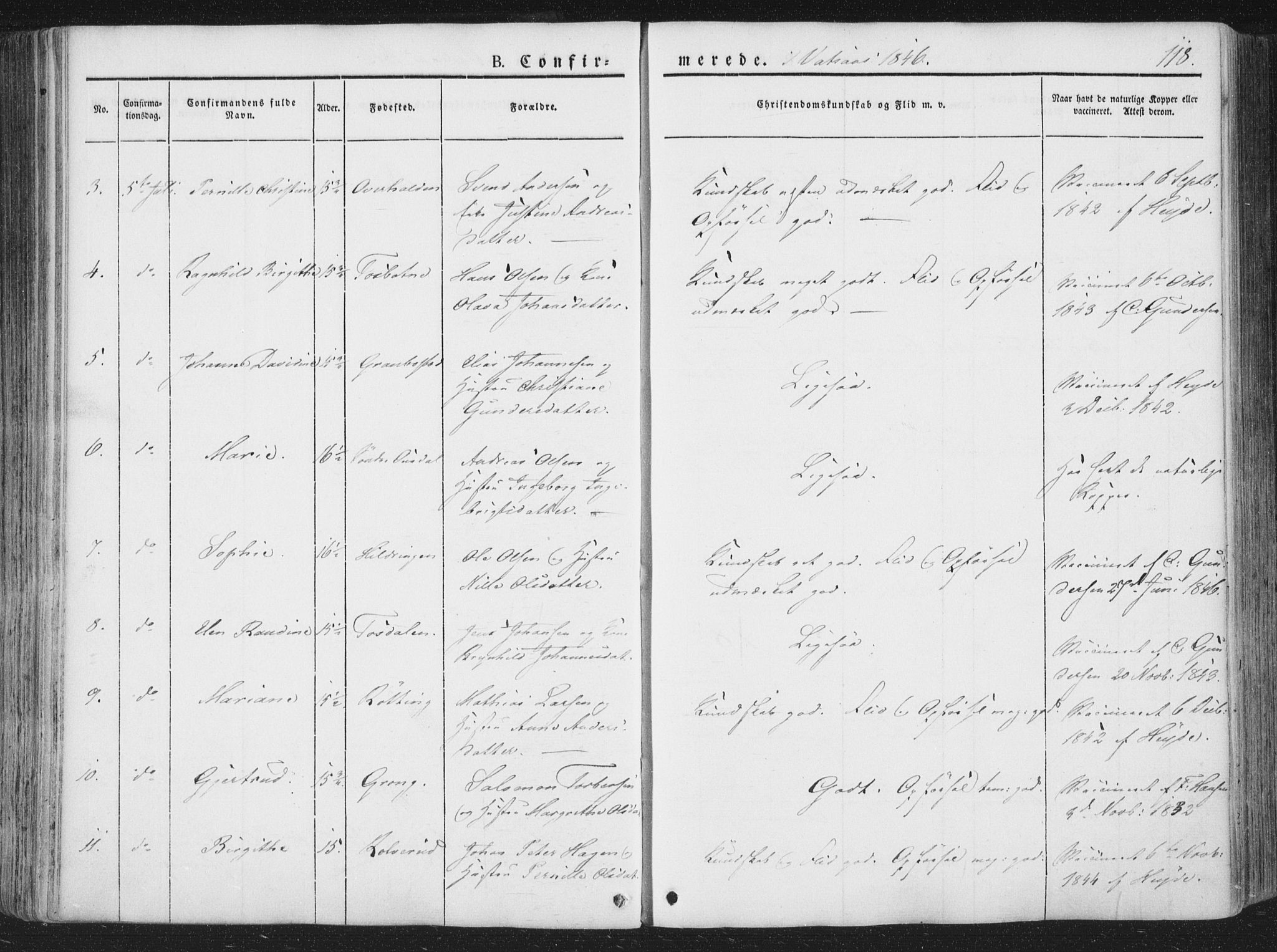 Ministerialprotokoller, klokkerbøker og fødselsregistre - Nordland, AV/SAT-A-1459/810/L0144: Parish register (official) no. 810A07 /1, 1841-1862, p. 118