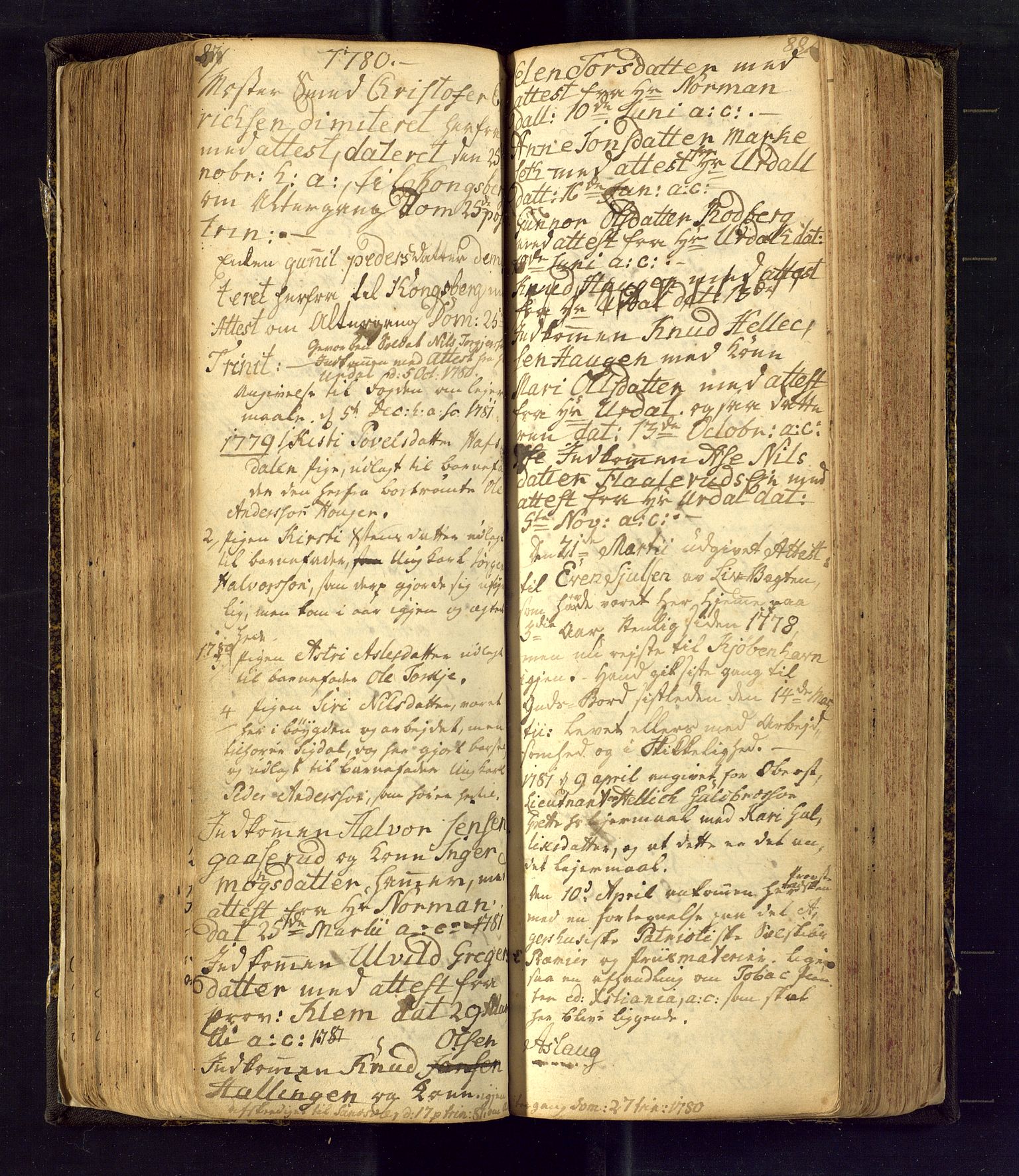 Flesberg kirkebøker, SAKO/A-18/F/Fa/L0002: Parish register (official) no. I 2, 1726-1747, p. 87-88
