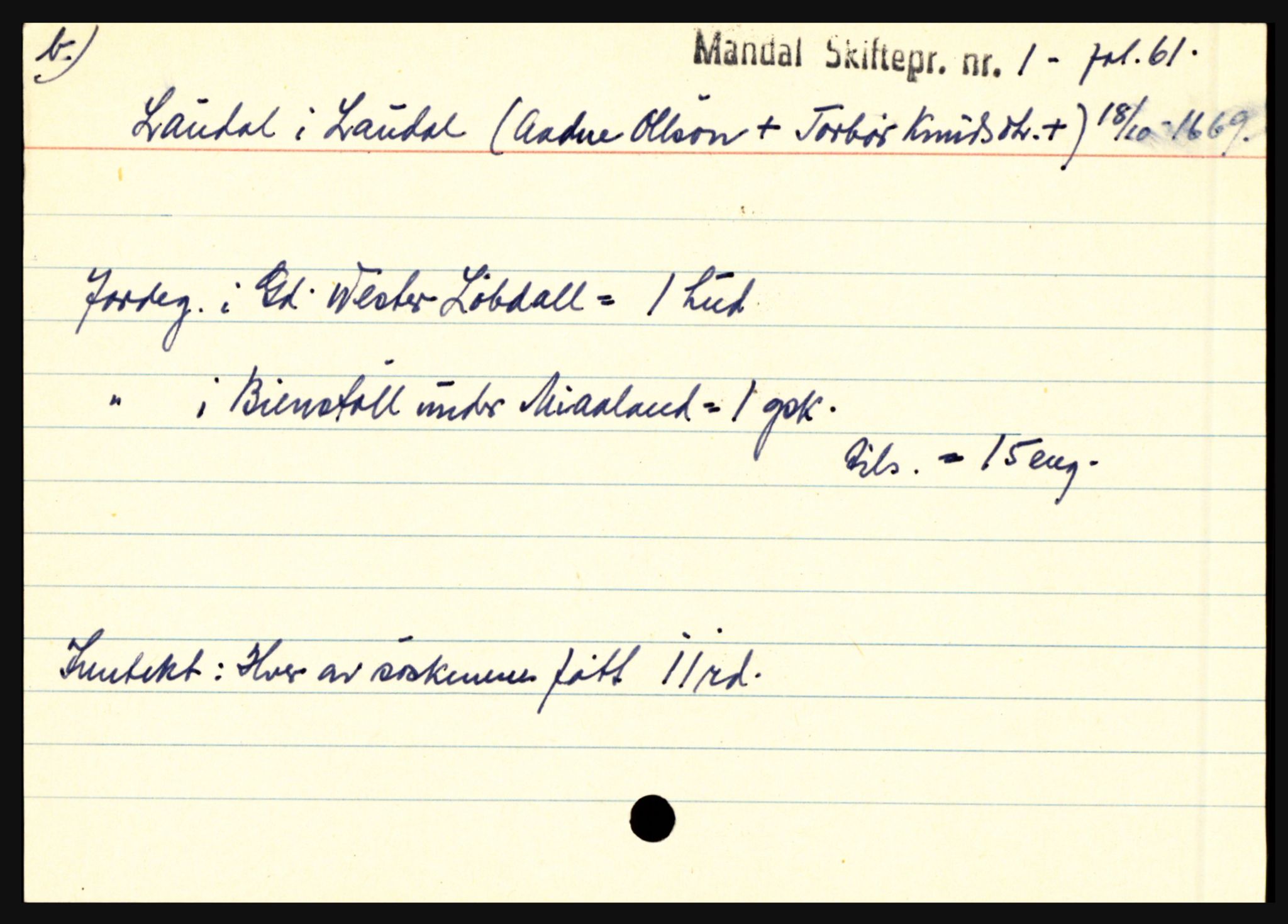 Mandal sorenskriveri, AV/SAK-1221-0005/001/H, p. 12904