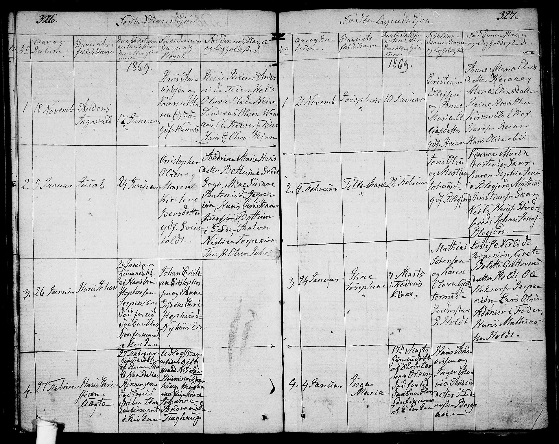 Ramnes kirkebøker, SAKO/A-314/G/Ga/L0002: Parish register (copy) no. I 2, 1848-1870, p. 326-327