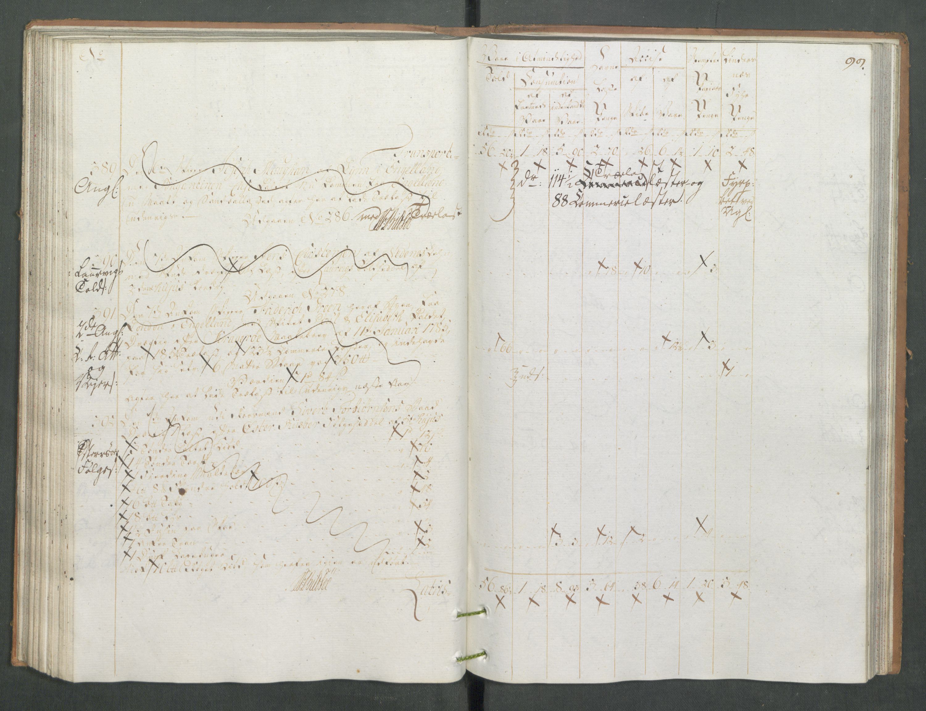 Generaltollkammeret, tollregnskaper, RA/EA-5490/R13/L0085/0001: Tollregnskaper Kragerø / Inngående tollbok, 1790-1792, p. 98b-99a