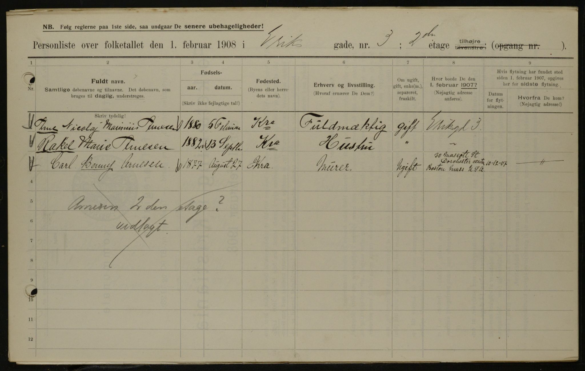 OBA, Municipal Census 1908 for Kristiania, 1908, p. 17979