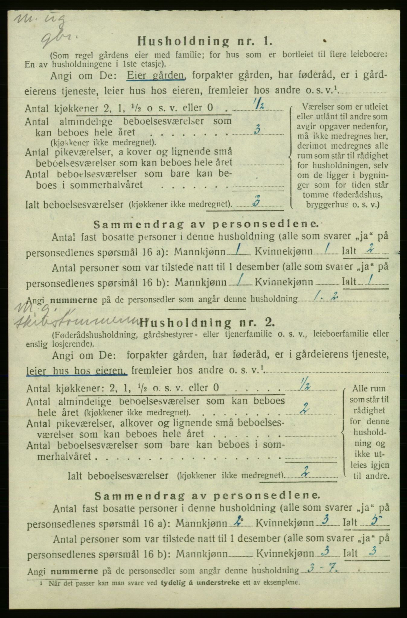 SAB, 1920 census for Kvinnherad, 1920, p. 2732