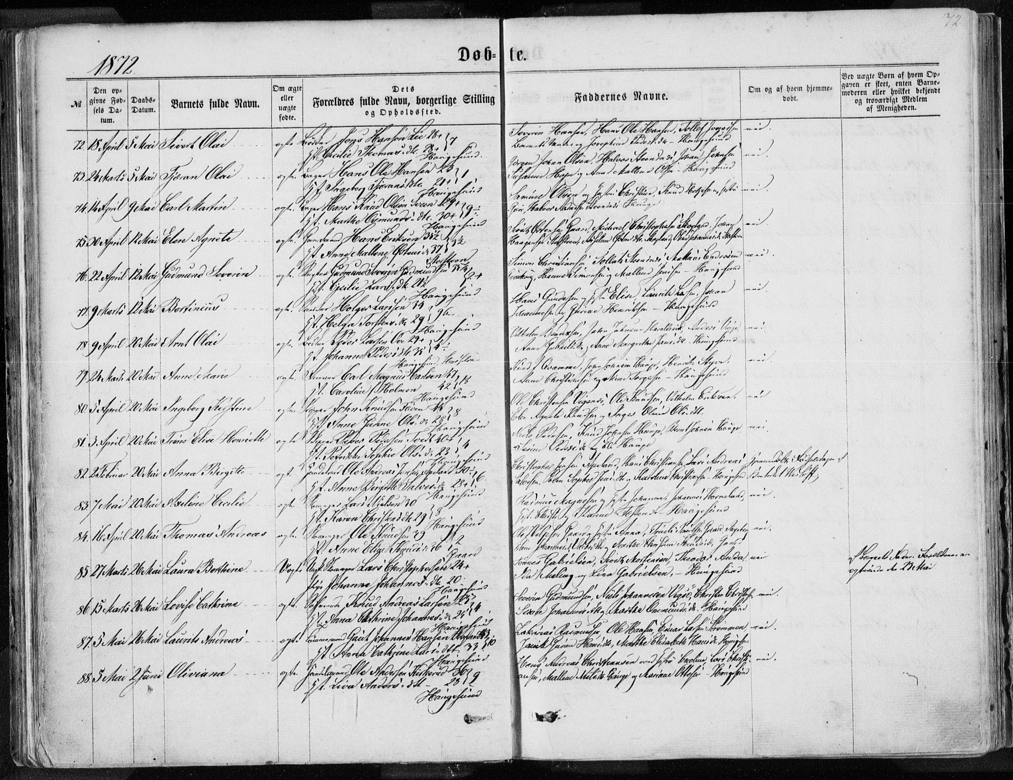 Torvastad sokneprestkontor, AV/SAST-A -101857/H/Ha/Haa/L0012: Parish register (official) no. A 12.1, 1867-1877, p. 72