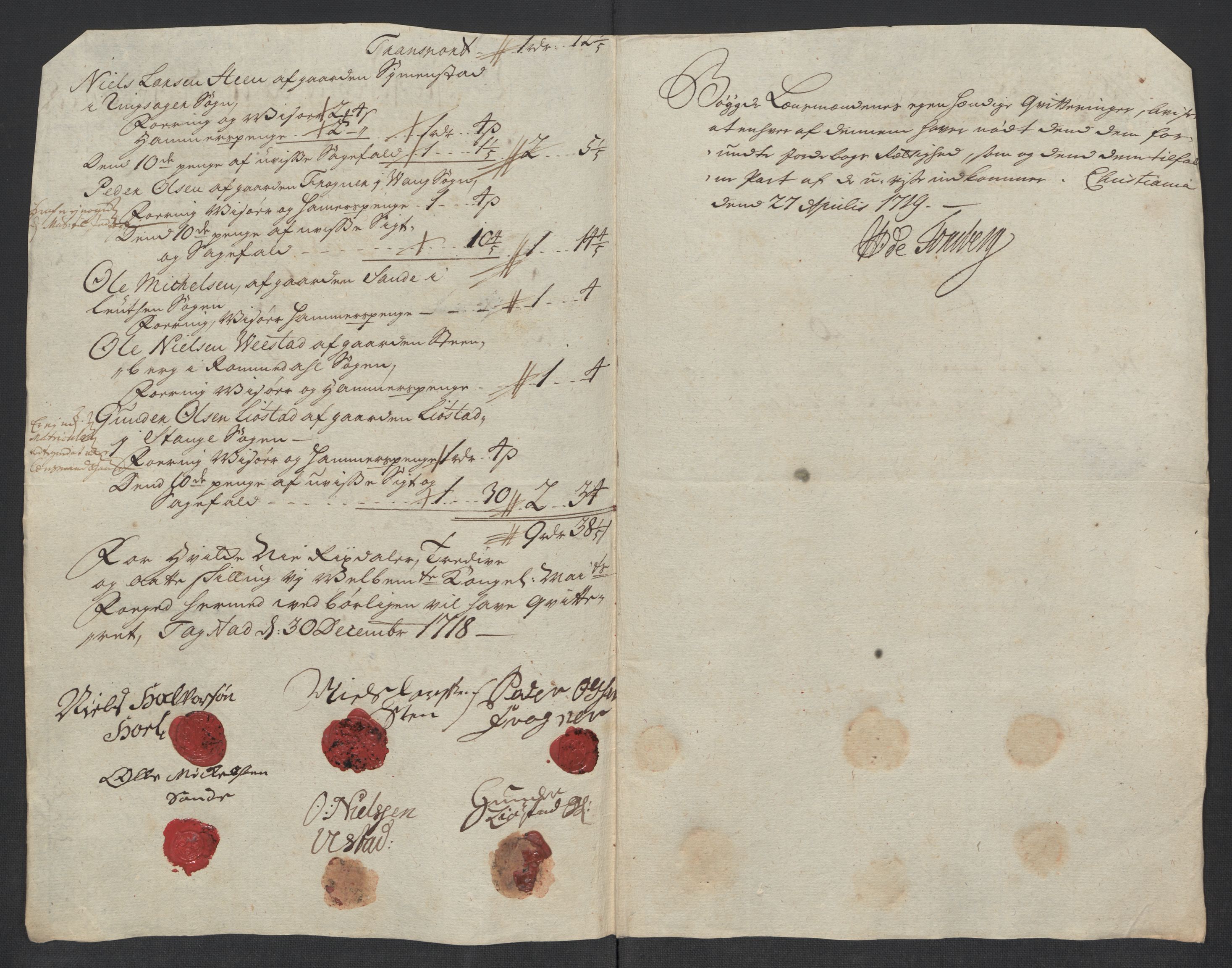 Rentekammeret inntil 1814, Reviderte regnskaper, Fogderegnskap, RA/EA-4092/R16/L1057: Fogderegnskap Hedmark, 1718, p. 295