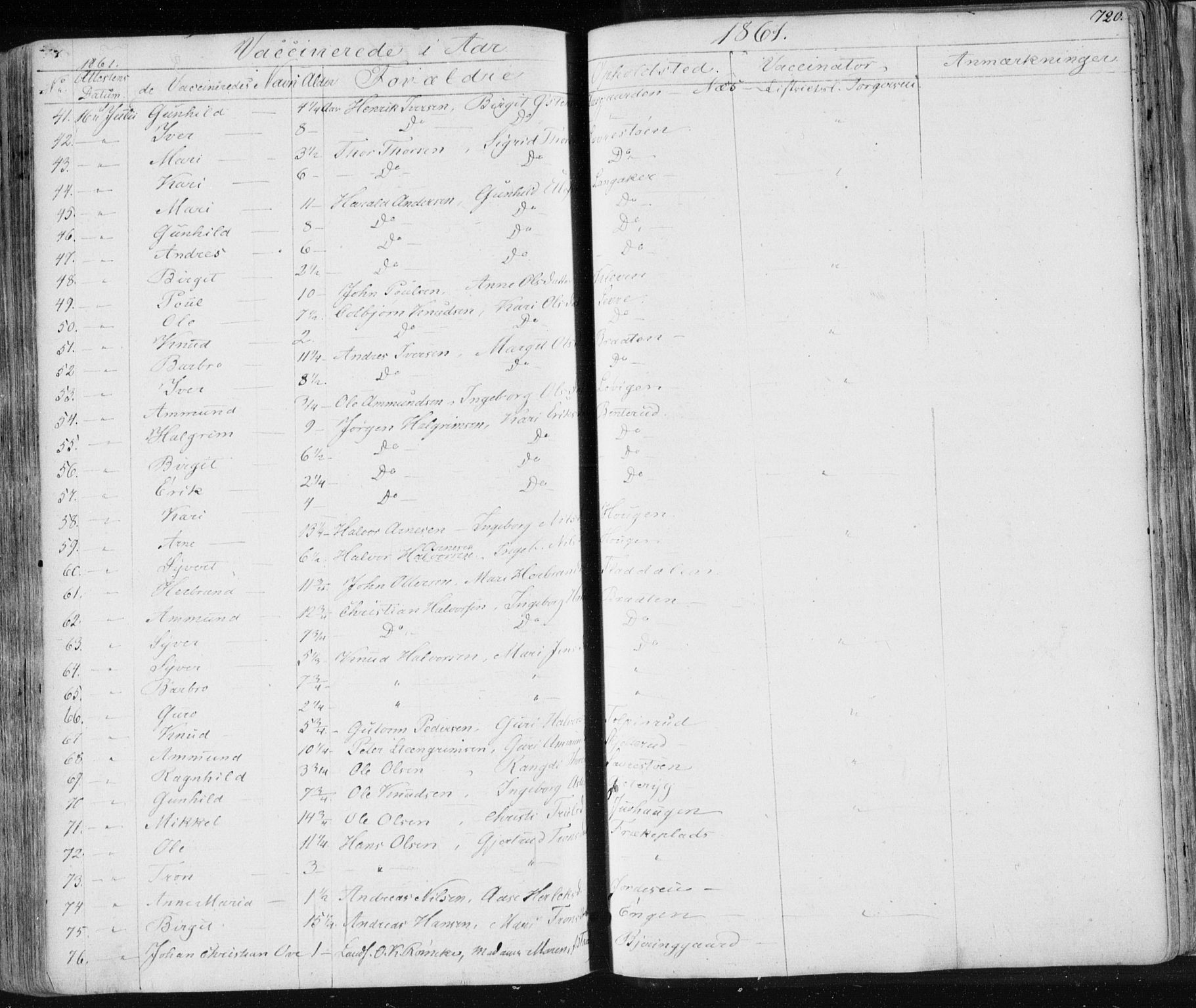 Nes kirkebøker, AV/SAKO-A-236/F/Fa/L0009: Parish register (official) no. 9, 1834-1863, p. 720