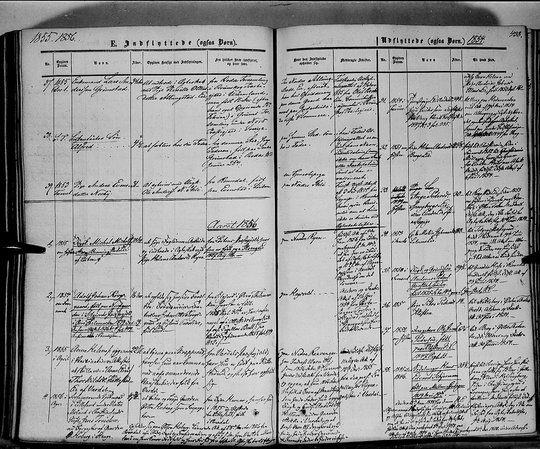 Stange prestekontor, SAH/PREST-002/K/L0012: Parish register (official) no. 12, 1852-1862, p. 438