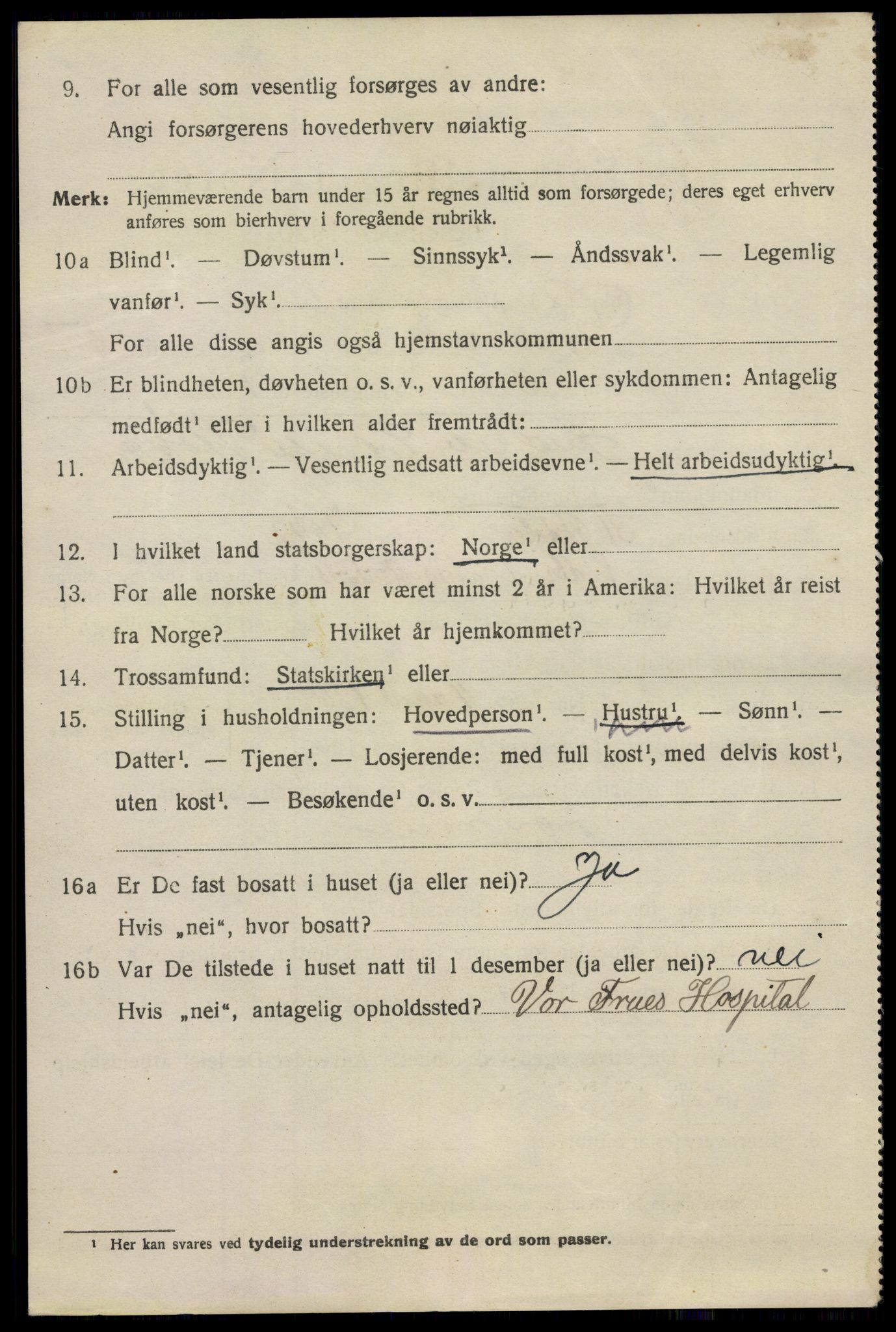 SAO, 1920 census for Drøbak, 1920, p. 4948