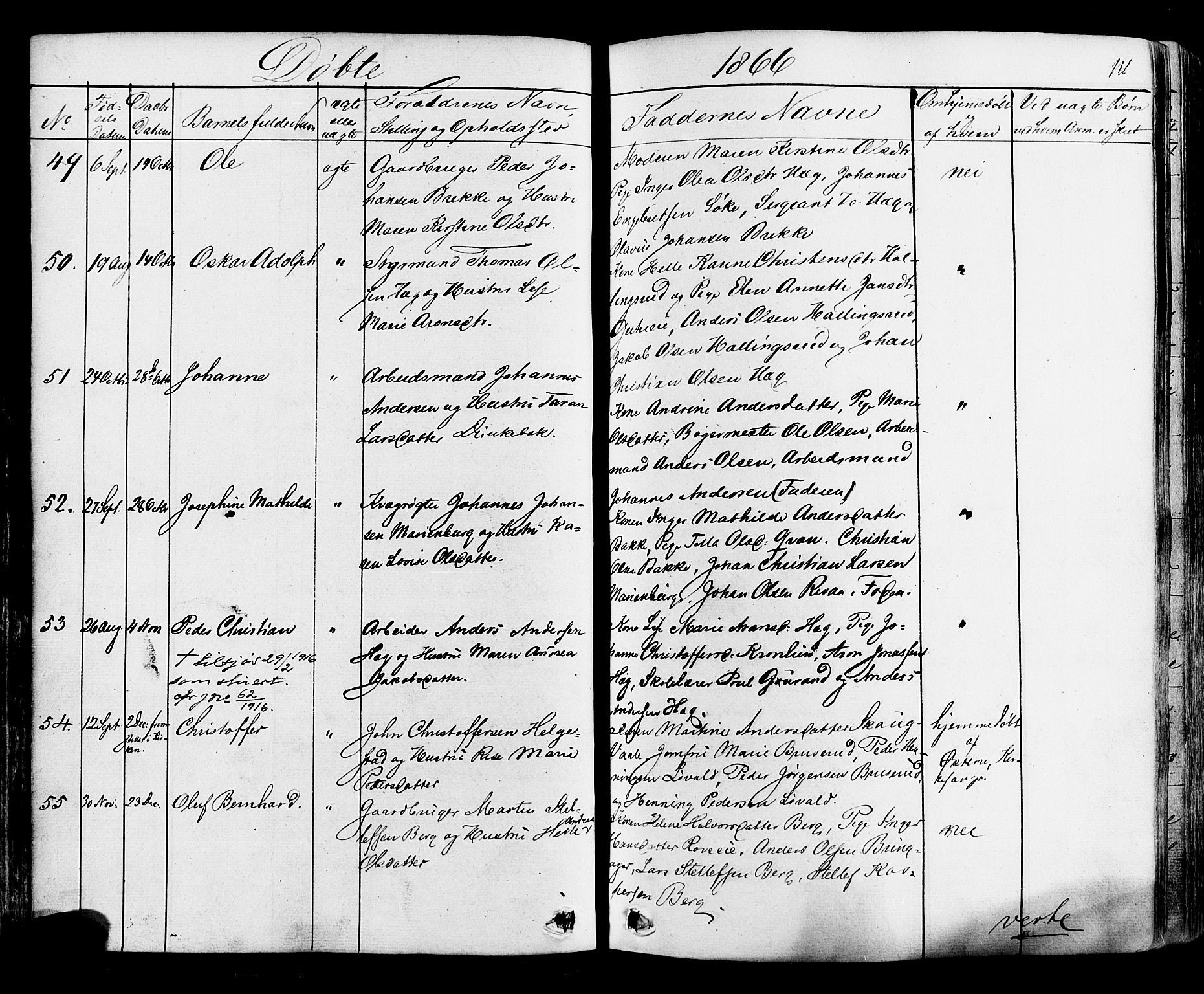 Botne kirkebøker, AV/SAKO-A-340/F/Fa/L0006: Parish register (official) no. I 6, 1836-1877, p. 111