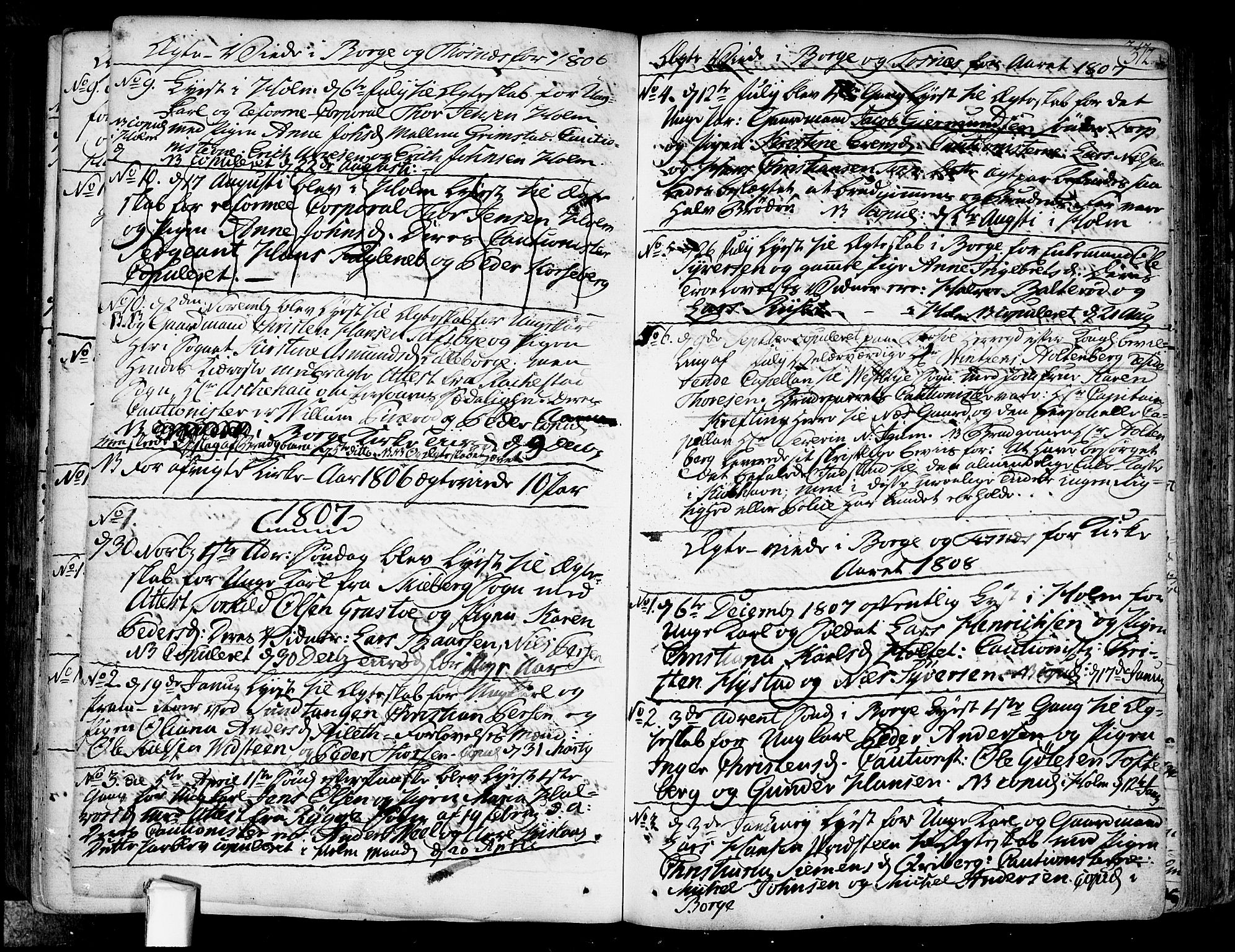 Borge prestekontor Kirkebøker, SAO/A-10903/F/Fa/L0002: Parish register (official) no. I 2, 1791-1817, p. 312