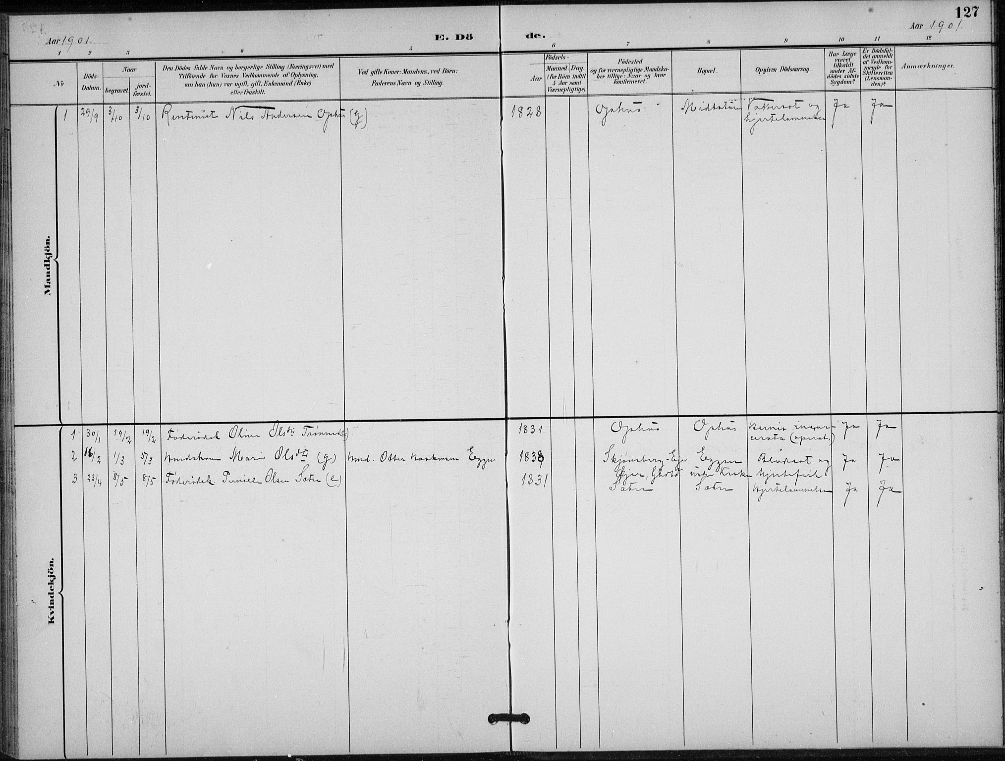 Stor-Elvdal prestekontor, SAH/PREST-052/H/Ha/Hab/L0004: Parish register (copy) no. 4, 1895-1938, p. 127