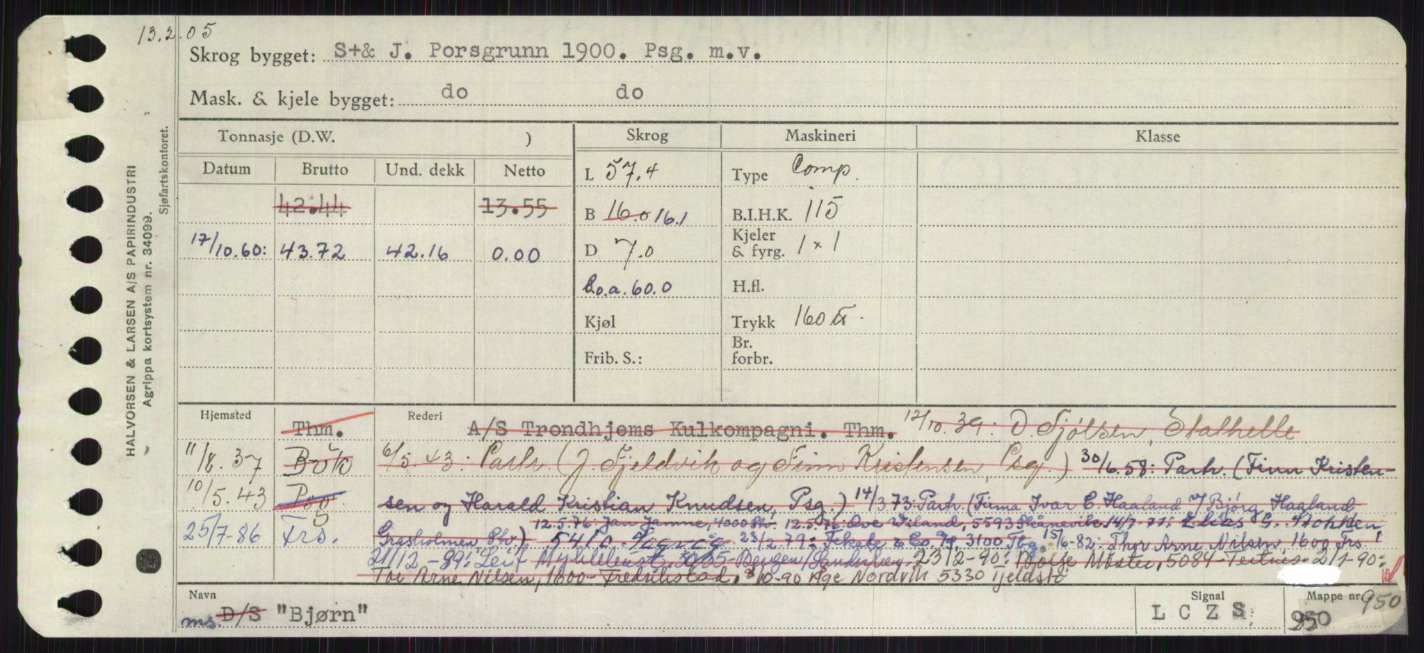 Sjøfartsdirektoratet med forløpere, Skipsmålingen, RA/S-1627/H/Ha/L0001/0002: Fartøy, A-Eig / Fartøy Bjør-Eig, p. 9