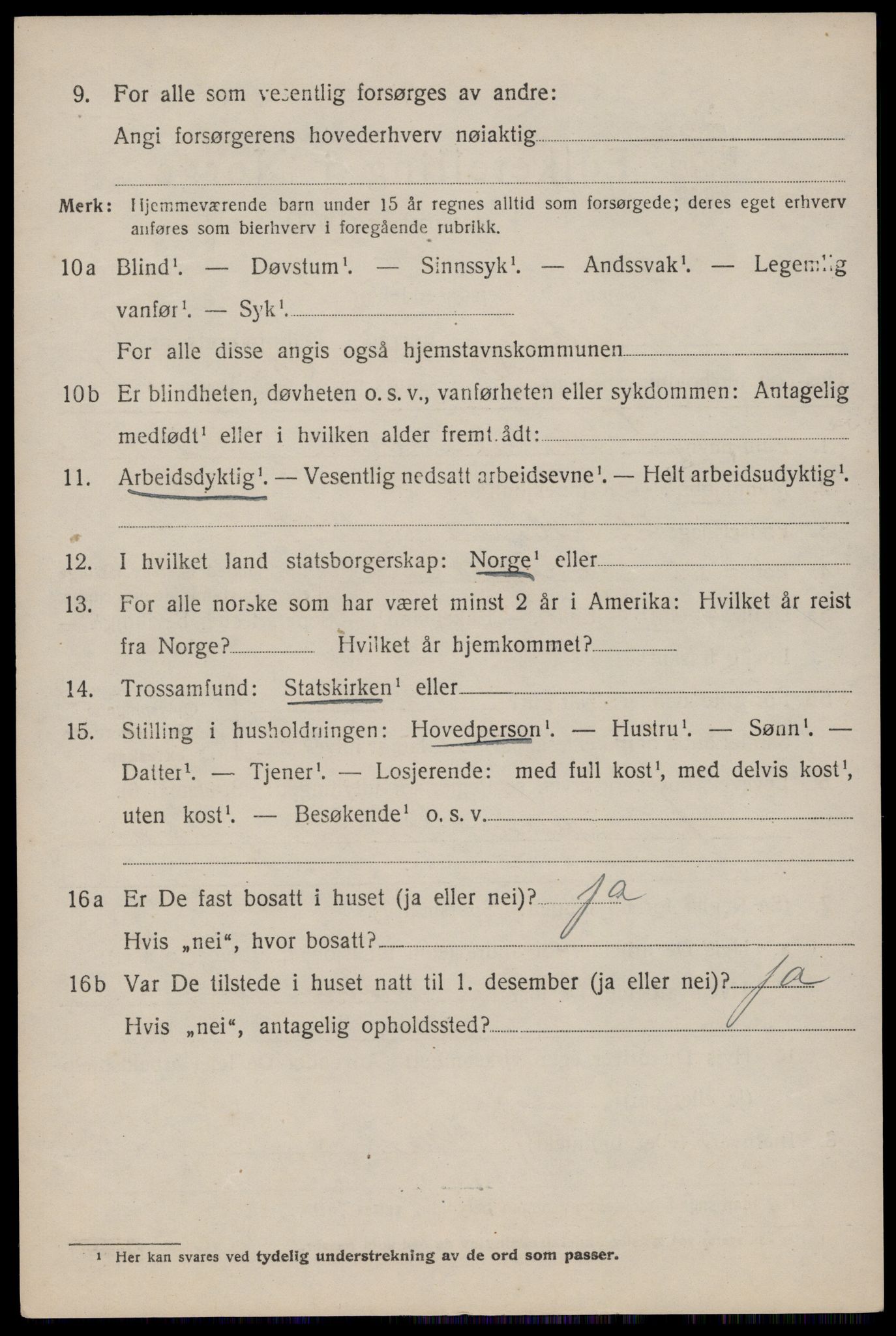 SAKO, 1920 census for Fyresdal, 1920, p. 2668