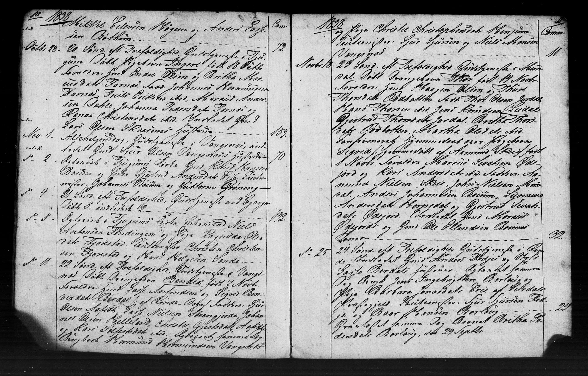 Leikanger sokneprestembete, AV/SAB-A-81001: Curate's parish register no. A 1, 1838-1839, p. 10-11