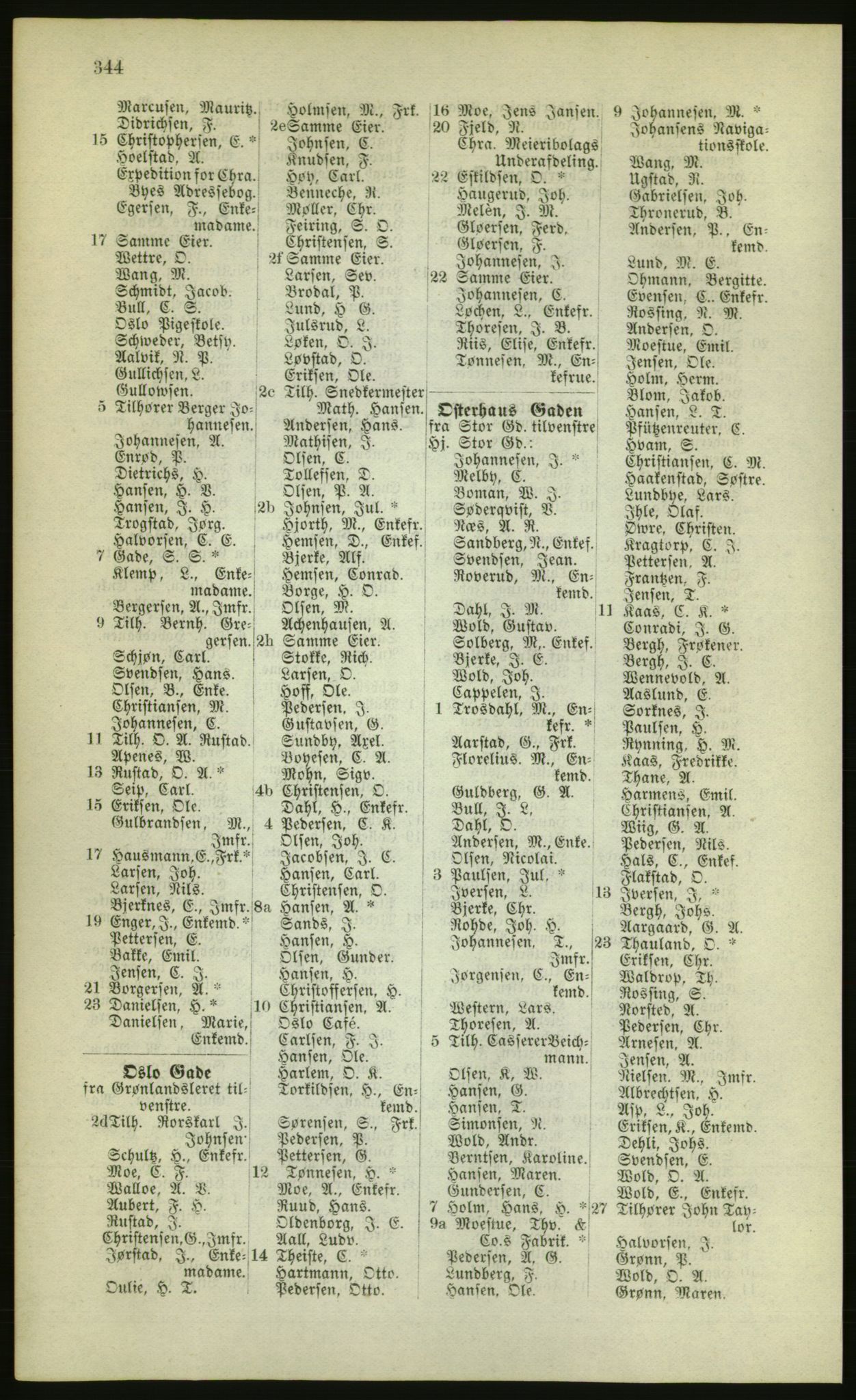 Kristiania/Oslo adressebok, PUBL/-, 1880, p. 344