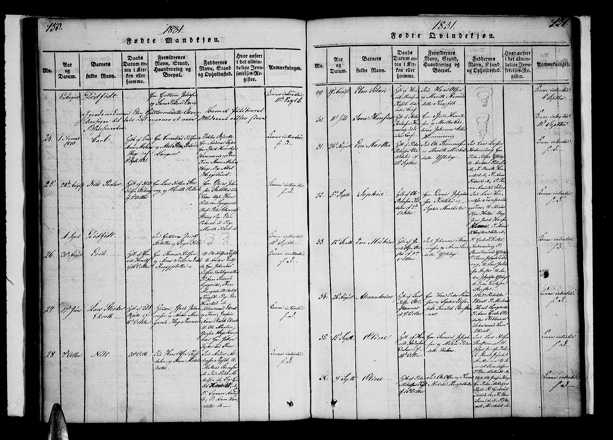 Lyngen sokneprestembete, AV/SATØ-S-1289/H/He/Hea/L0003kirke: Parish register (official) no. 3, 1822-1838, p. 150-151