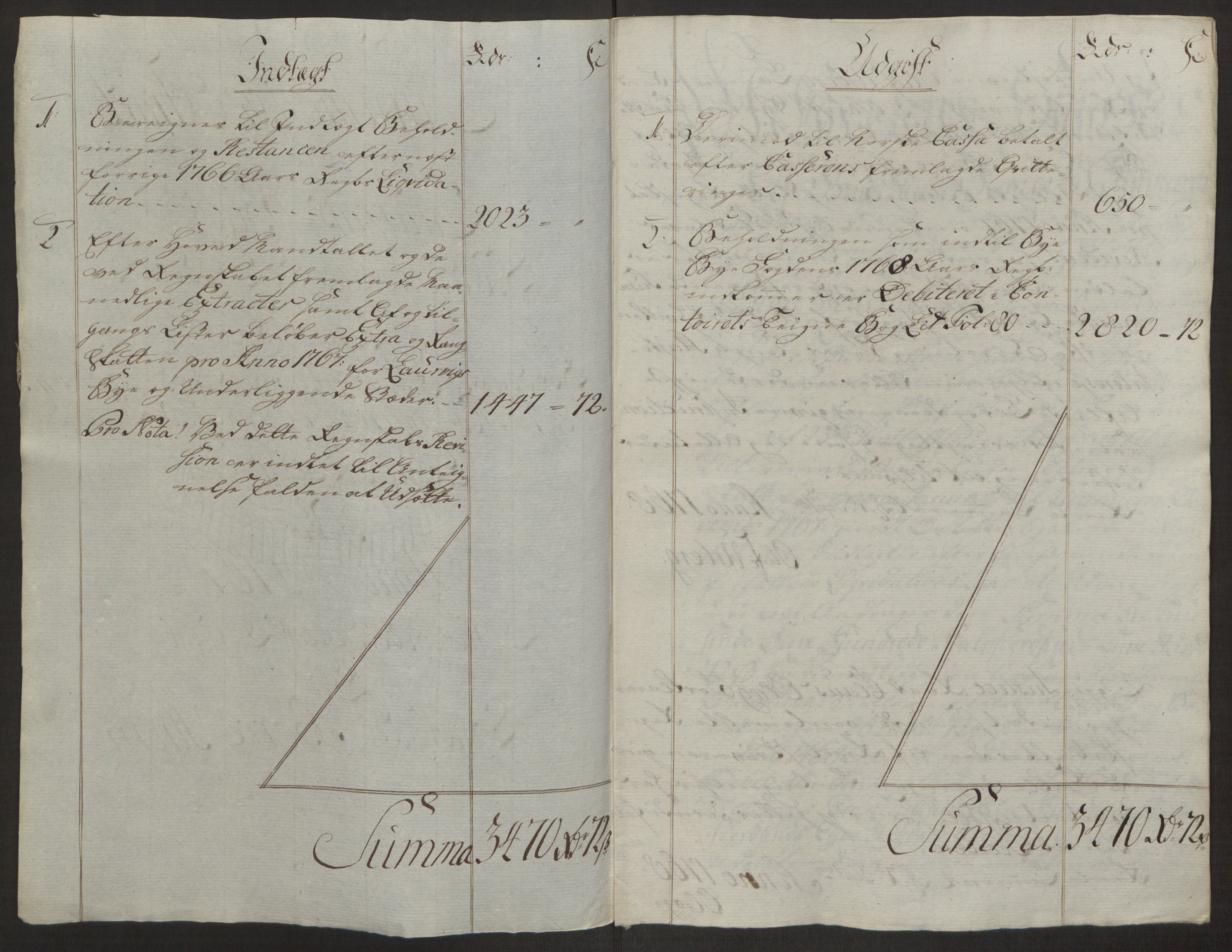 Rentekammeret inntil 1814, Reviderte regnskaper, Byregnskaper, AV/RA-EA-4066/R/Ri/L0183/0001: [I4] Kontribusjonsregnskap / Ekstraskatt, 1762-1768, p. 388