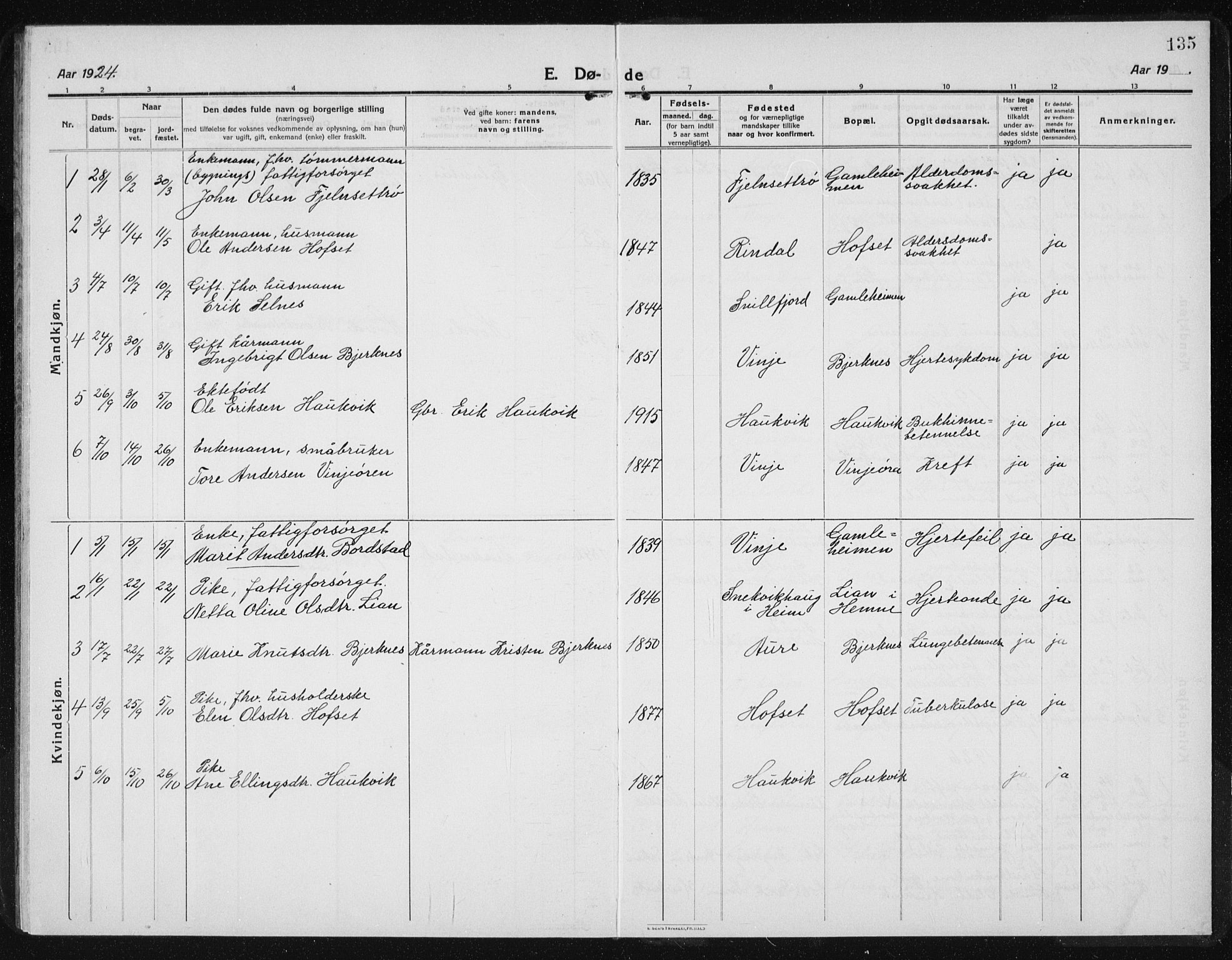 Ministerialprotokoller, klokkerbøker og fødselsregistre - Sør-Trøndelag, SAT/A-1456/631/L0515: Parish register (copy) no. 631C03, 1913-1939, p. 135