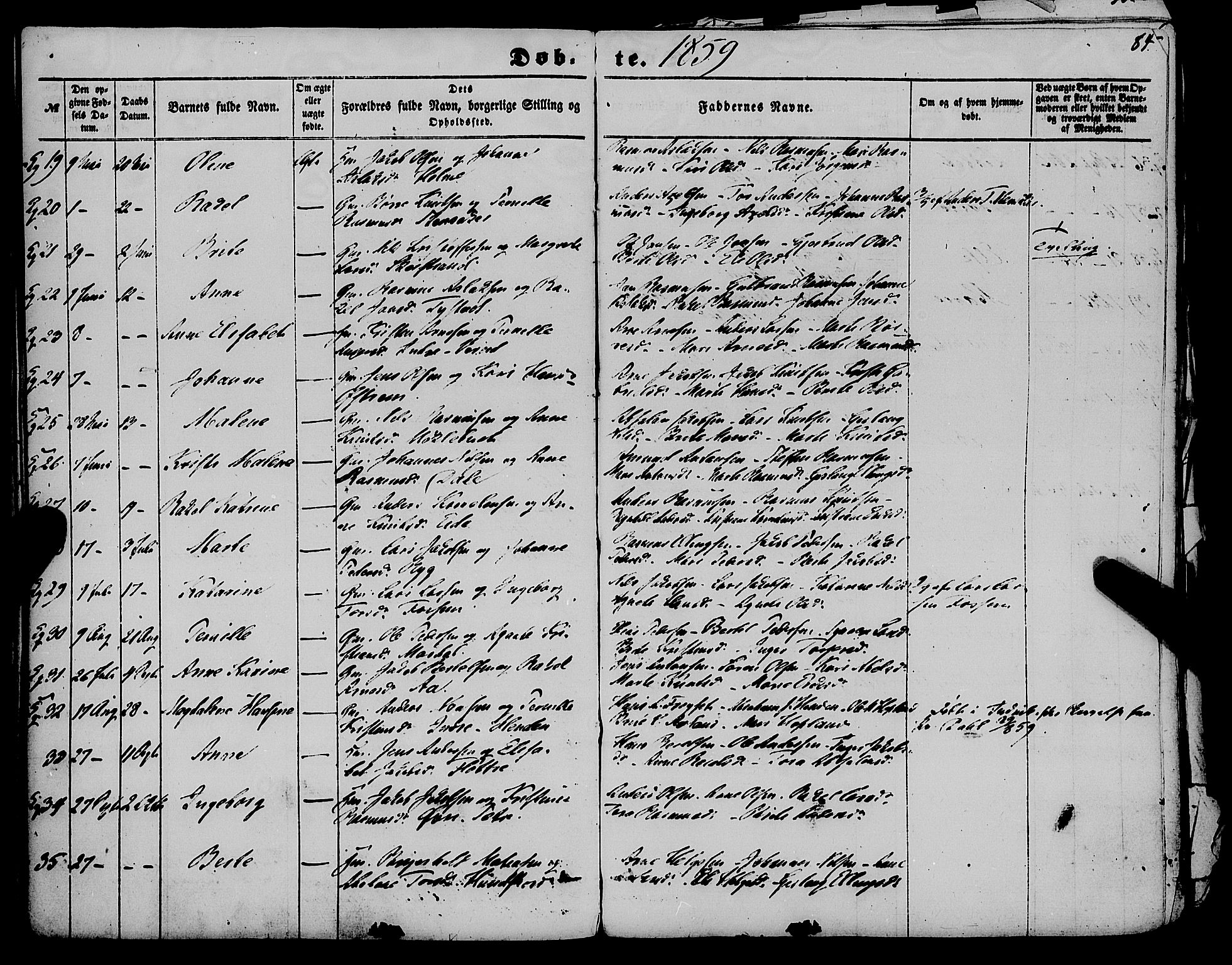 Gloppen sokneprestembete, AV/SAB-A-80101/H/Haa/Haaa/L0009: Parish register (official) no. A 9, 1855-1870, p. 84