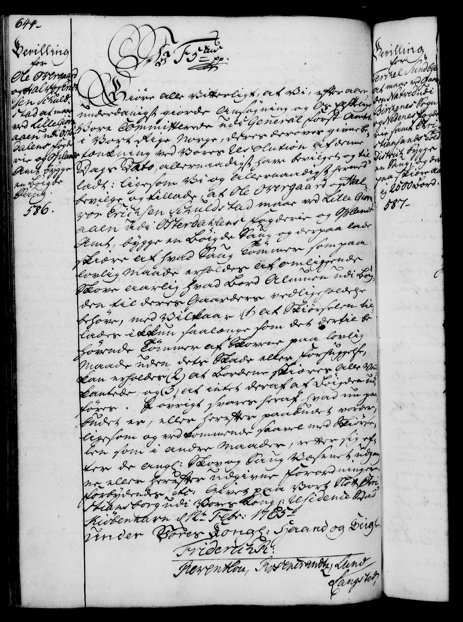 Rentekammeret, Kammerkanselliet, AV/RA-EA-3111/G/Gg/Gga/L0007: Norsk ekspedisjonsprotokoll med register (merket RK 53.7), 1759-1768, p. 644