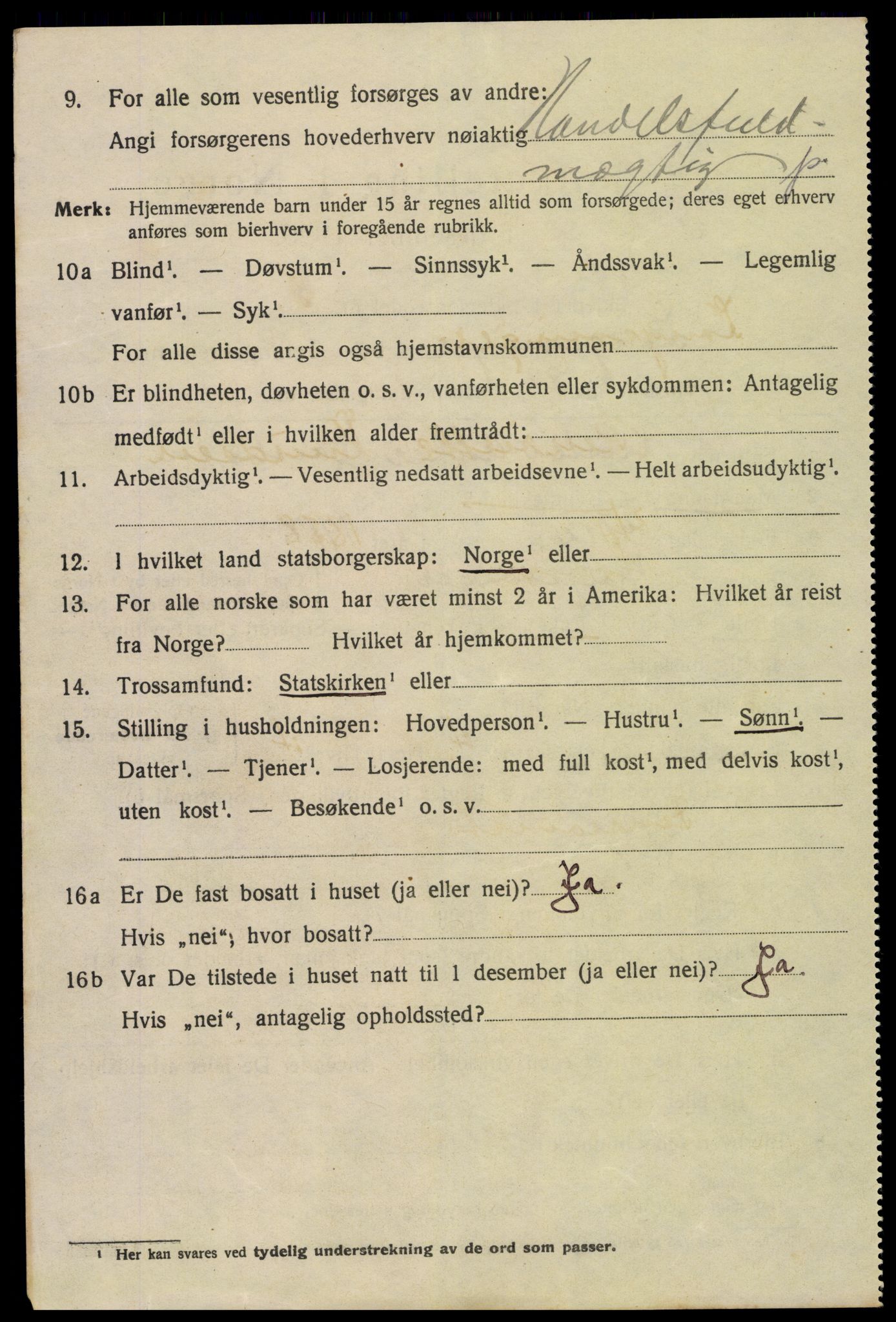 SAH, 1920 census for Kongsvinger, 1920, p. 3330