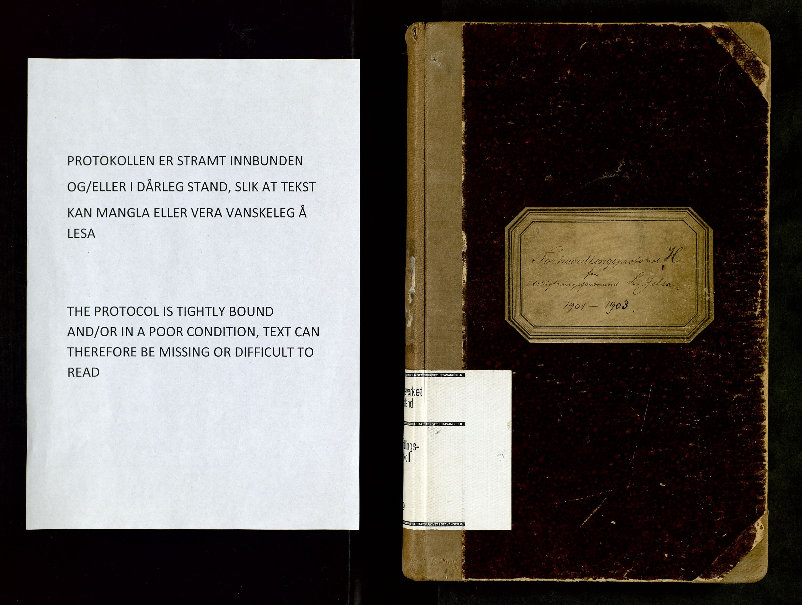 Rogaland jordskifterett, AV/SAST-A-102426/Oa/L0059: Forhandlingsprotokoll, 1901-1903