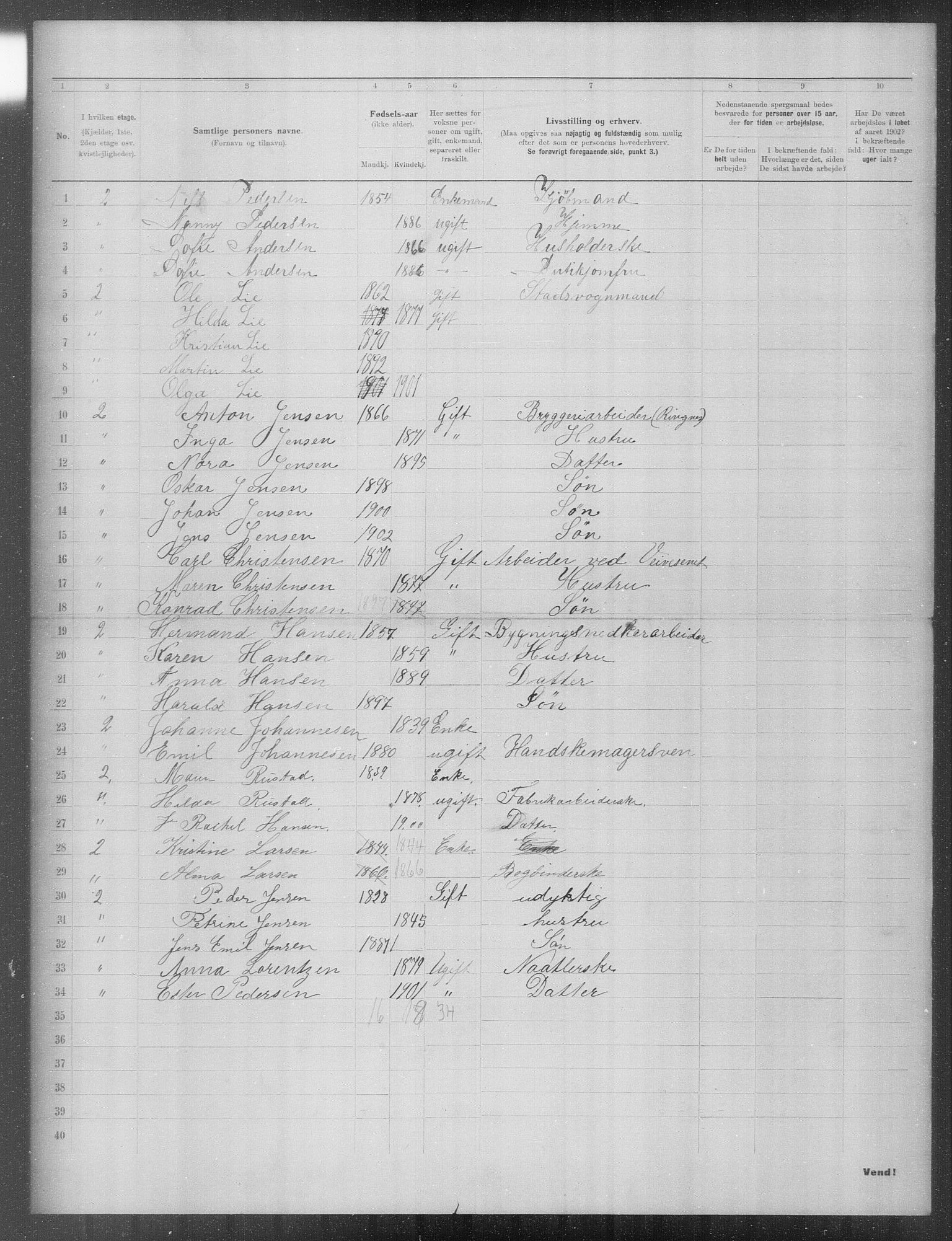 OBA, Municipal Census 1902 for Kristiania, 1902, p. 23015